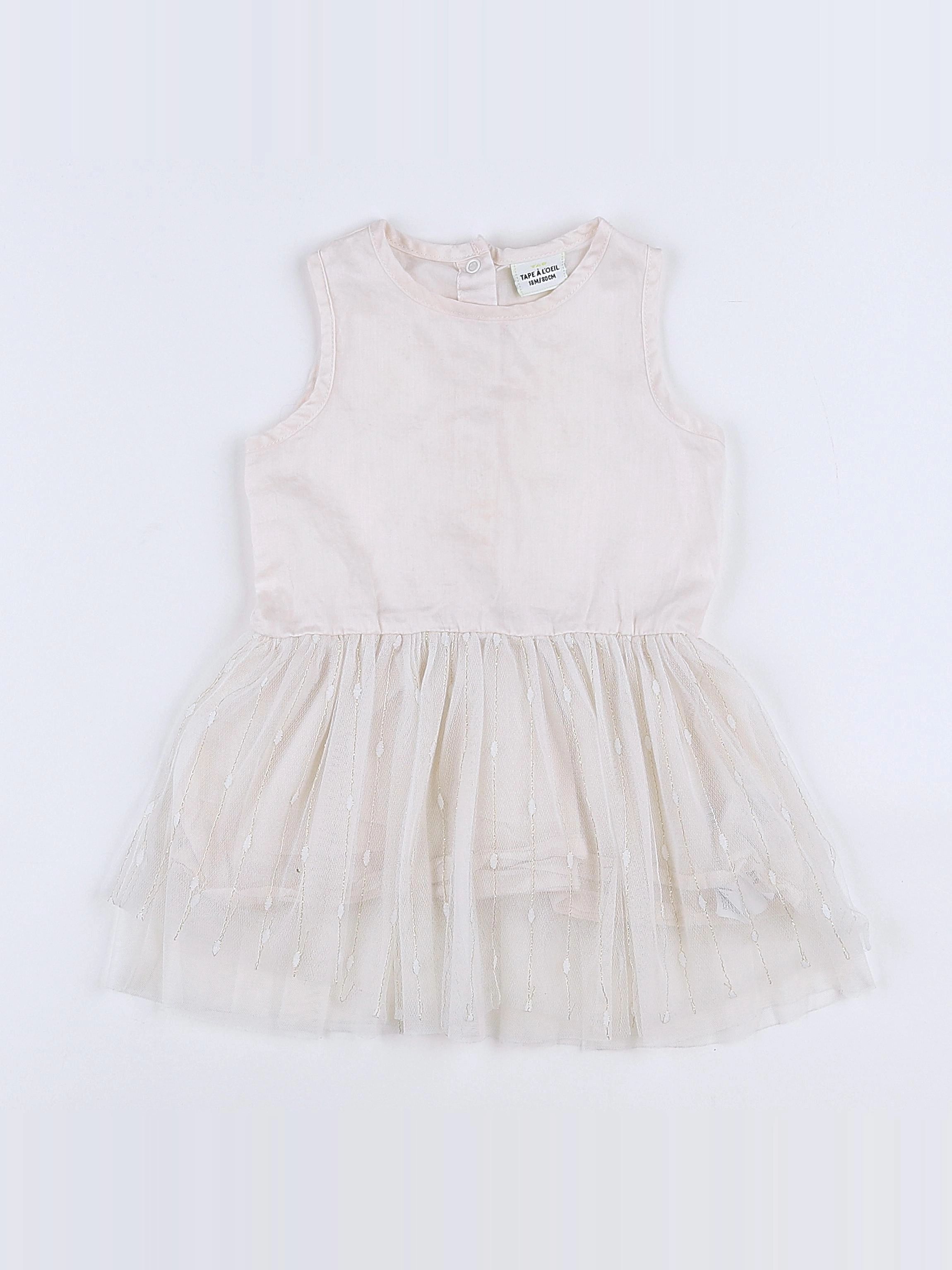 Tape à l'oeil - robe blanc - 18 mois