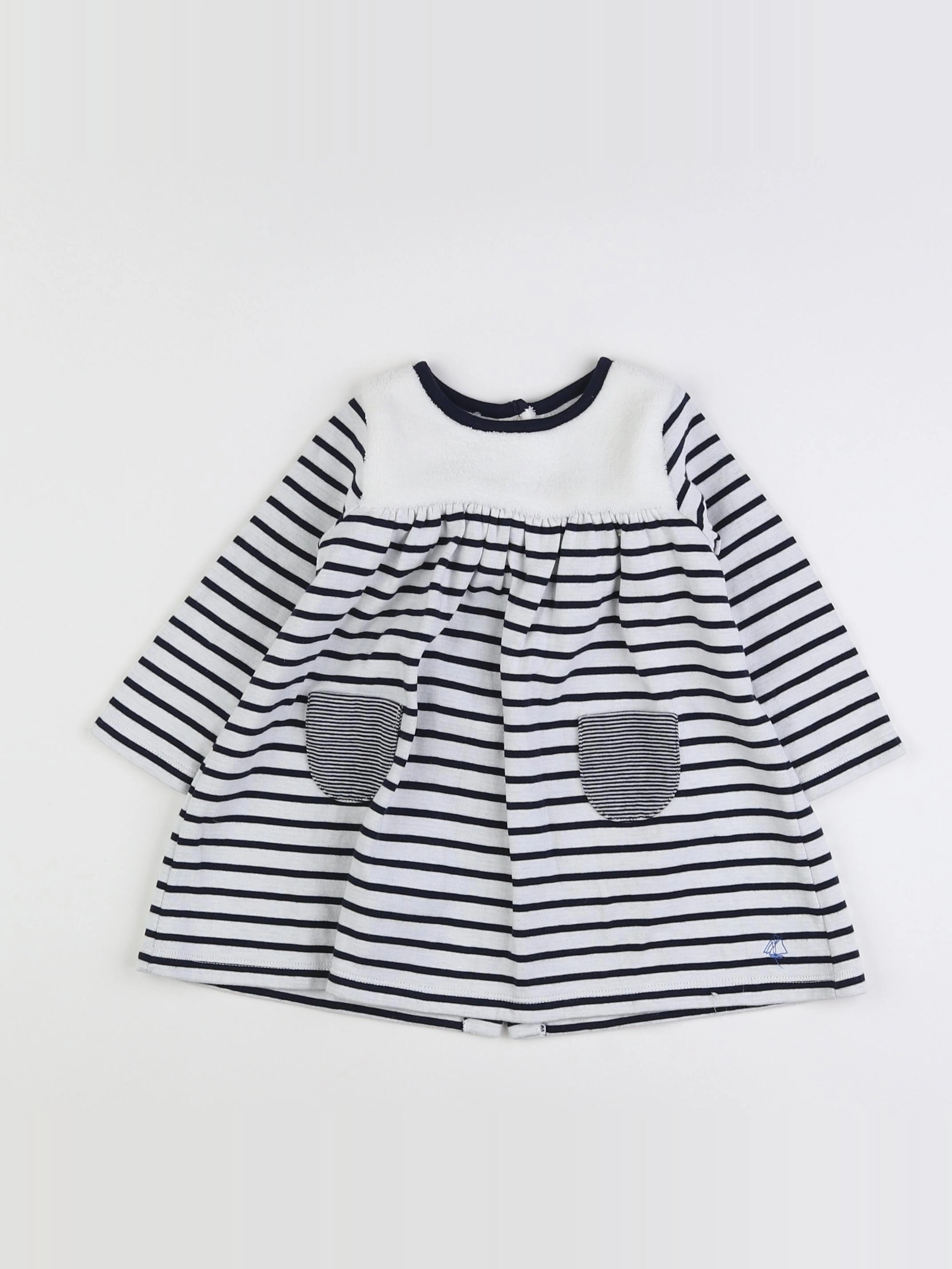 Petit Bateau - robe multicolore - 12 mois