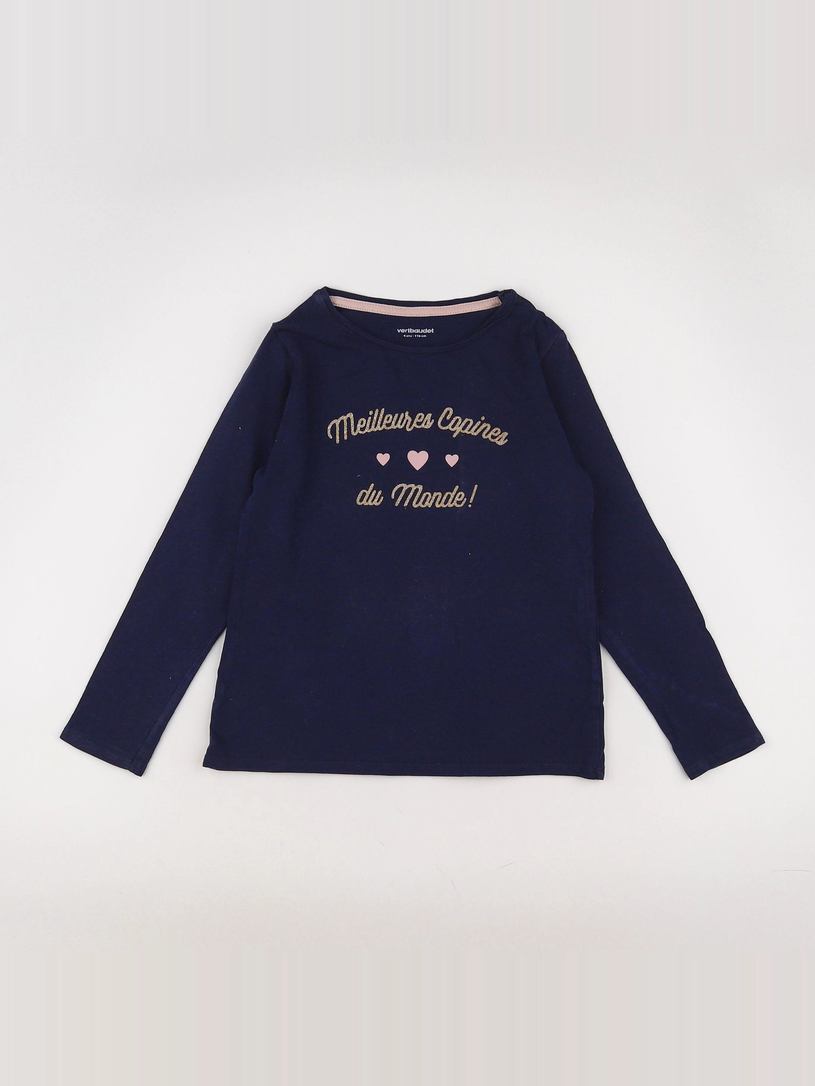 Vertbaudet - tee-shirt bleu - 6 ans