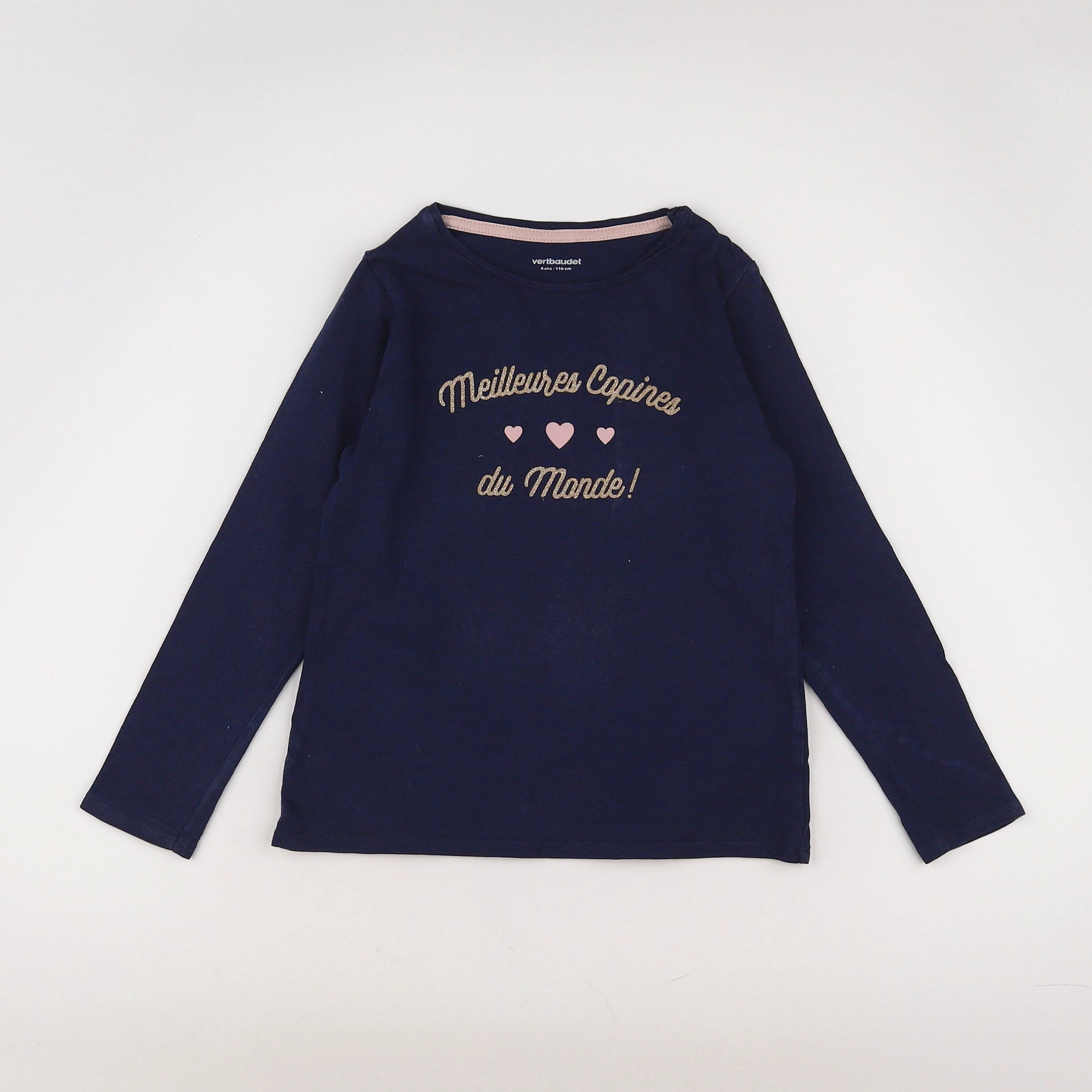 Vertbaudet - tee-shirt bleu - 6 ans