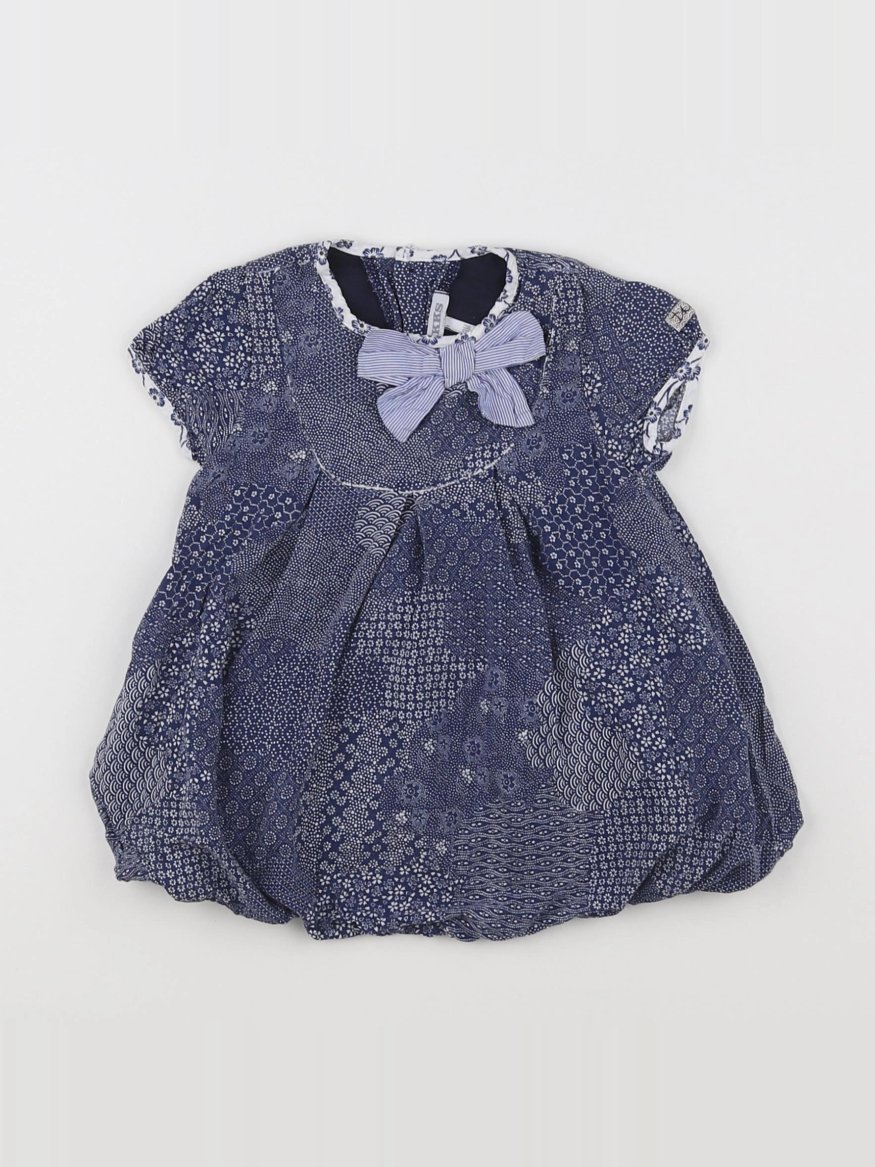 IKKS - robe bleu, blanc - 3 mois