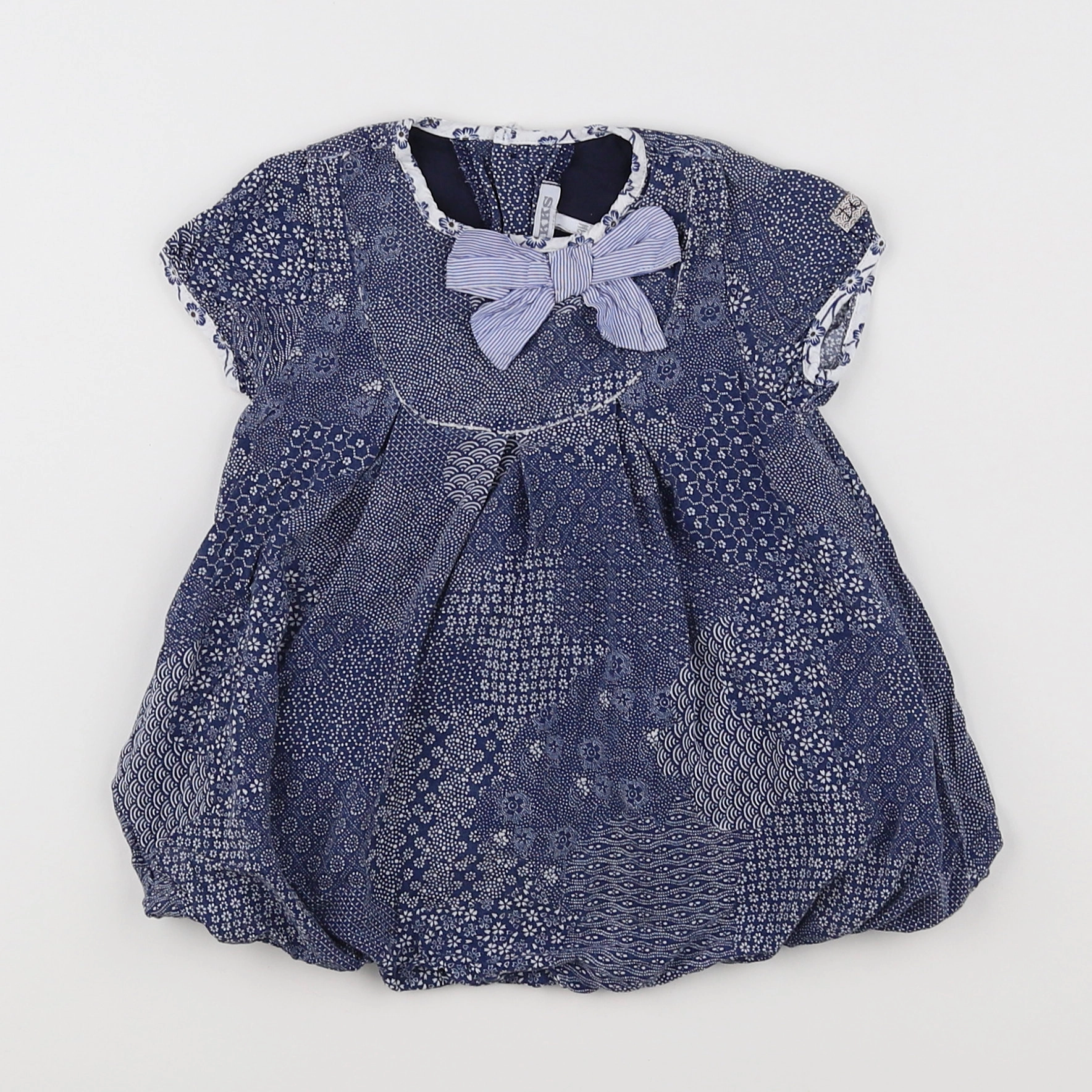 IKKS - robe bleu, blanc - 3 mois