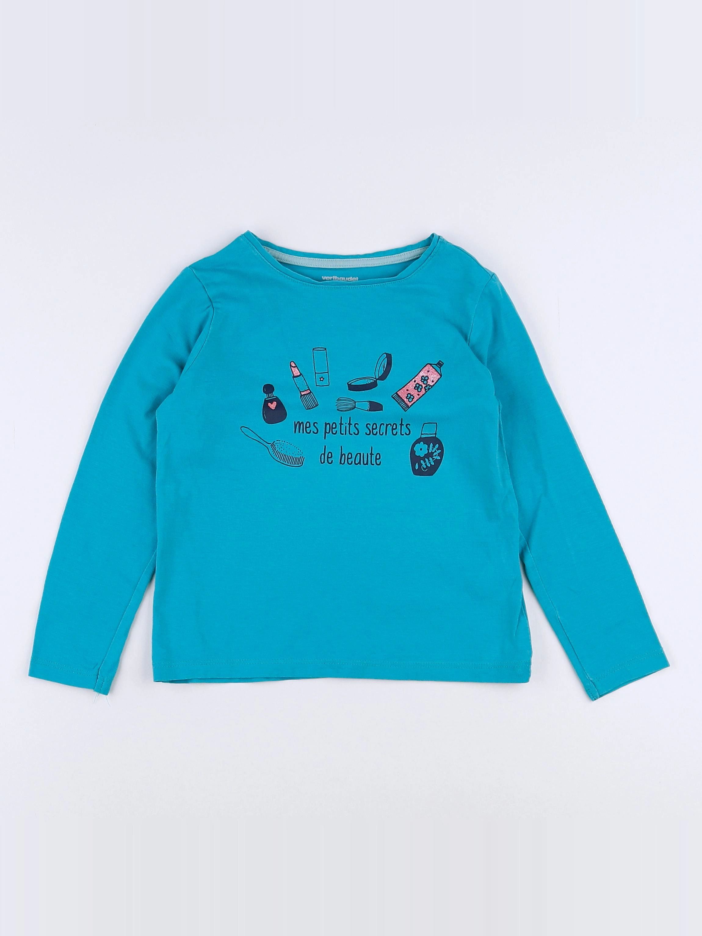 Vertbaudet - tee-shirt bleu - 5 ans