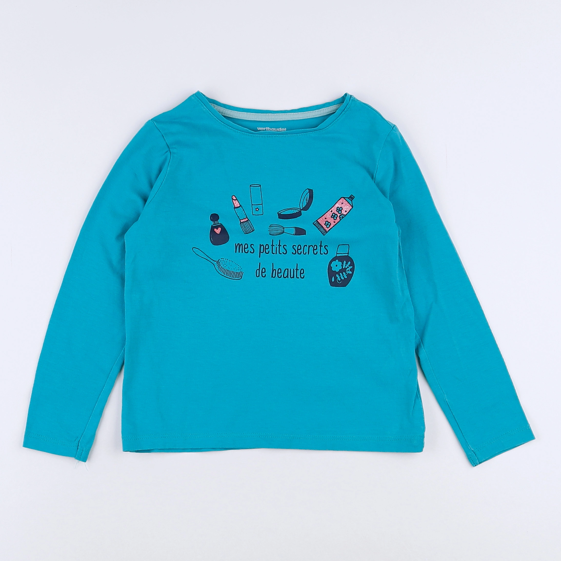 Vertbaudet - tee-shirt bleu - 5 ans
