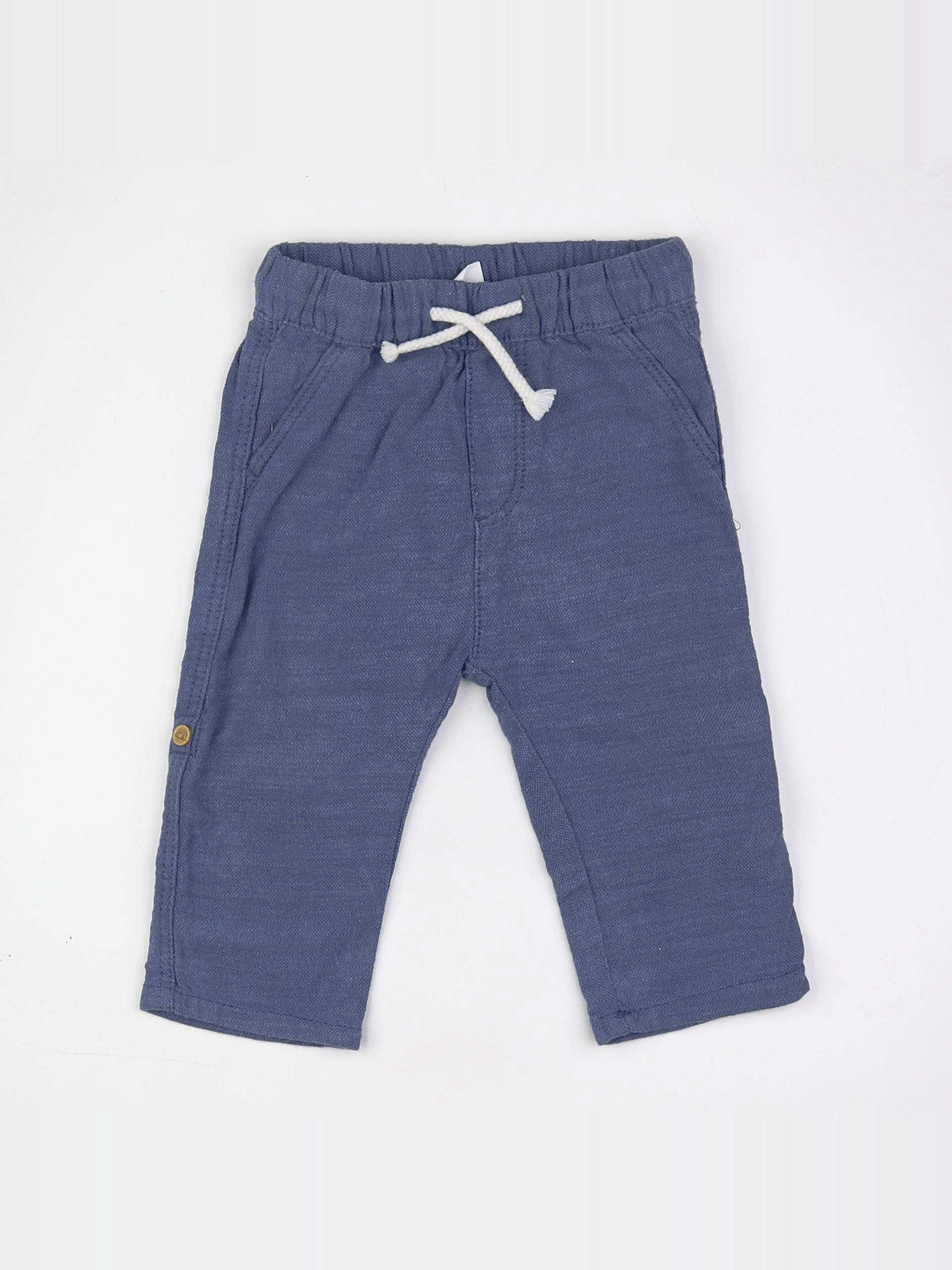 H&M - pantalon bleu - 6/9 mois