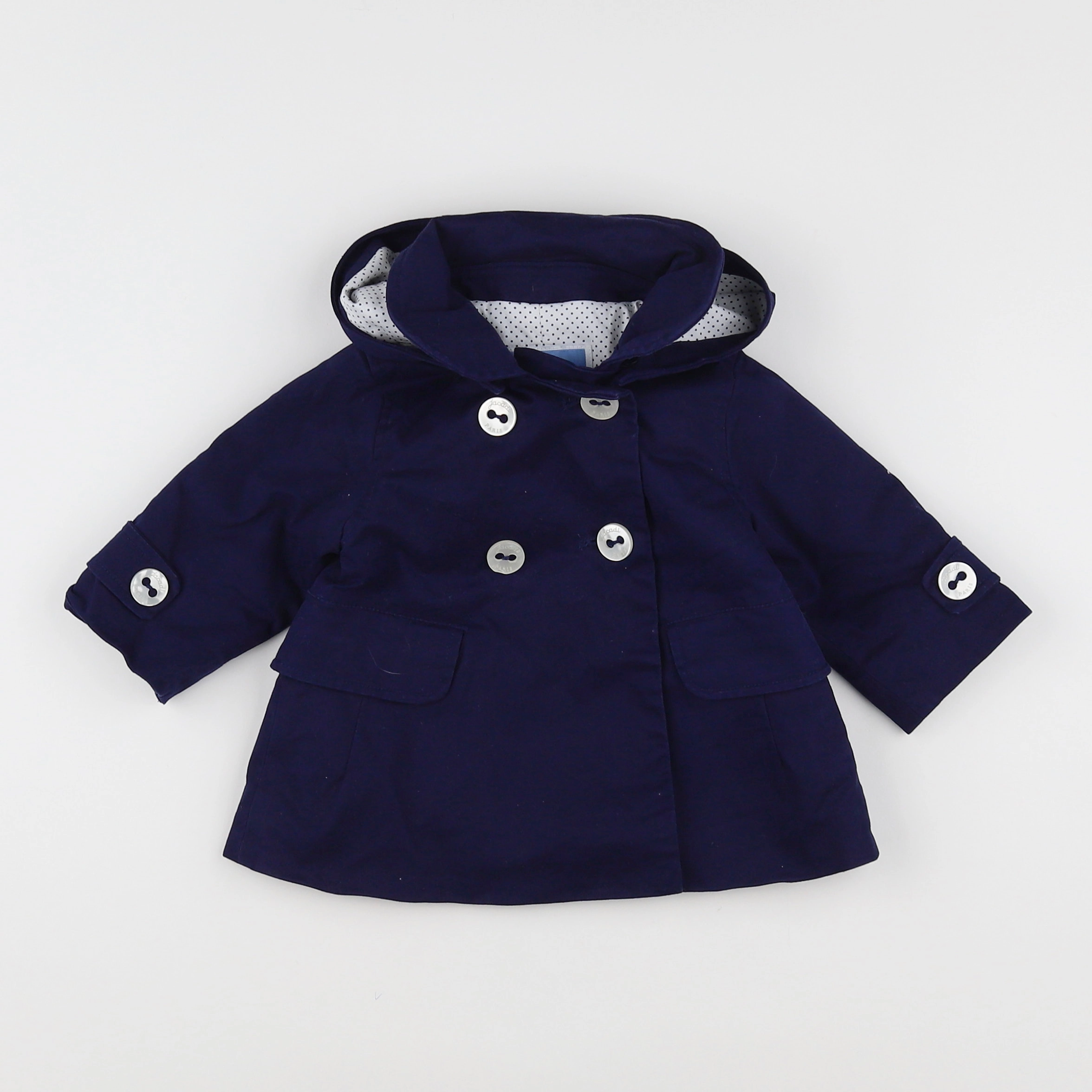 Jacadi - parka bleu - 6 mois