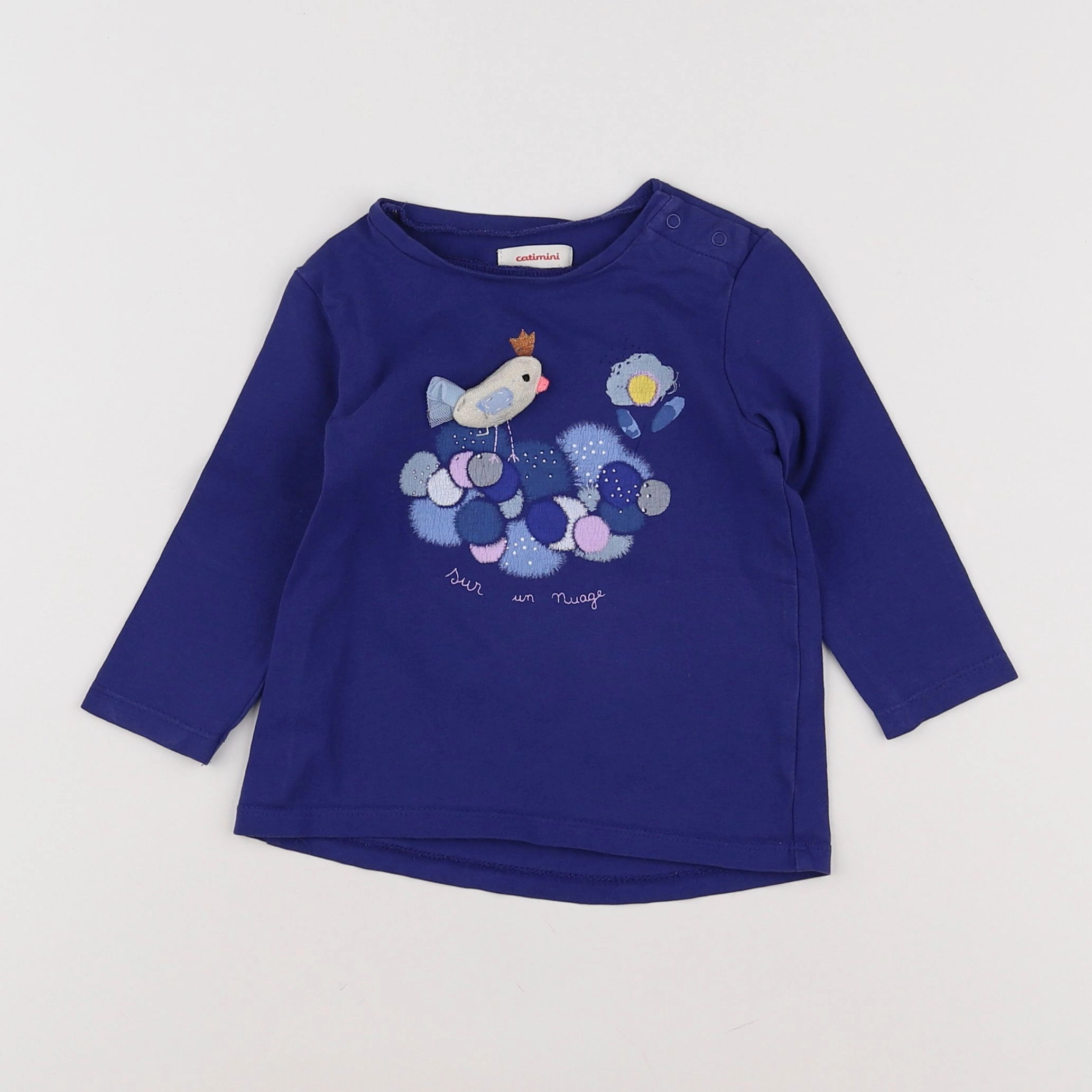 Catimini - tee-shirt bleu - 12 mois