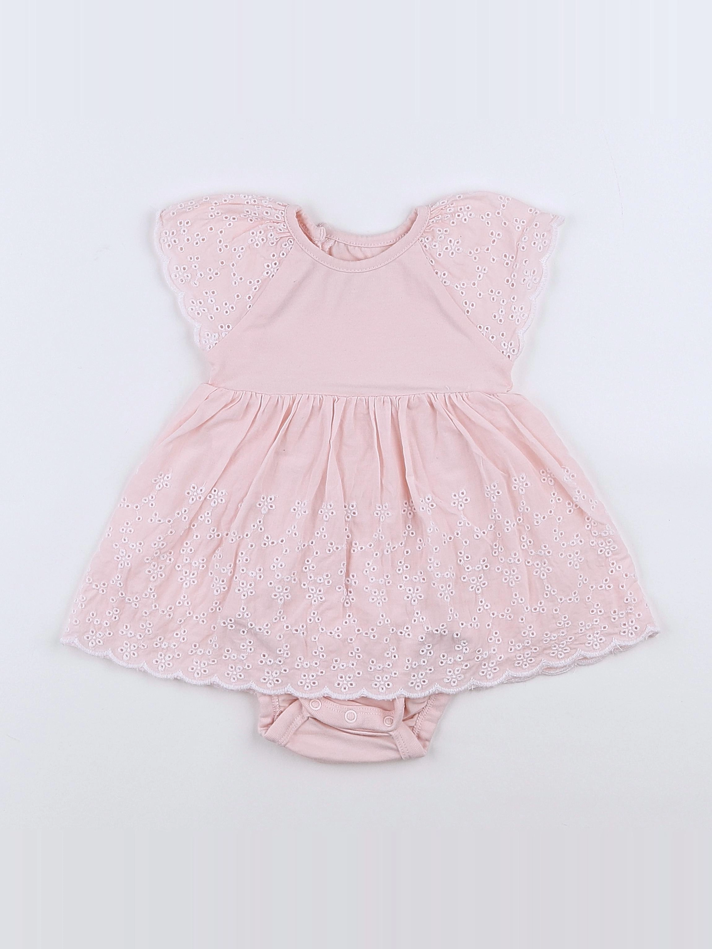 H&M - body vetement rose - 1/3 mois