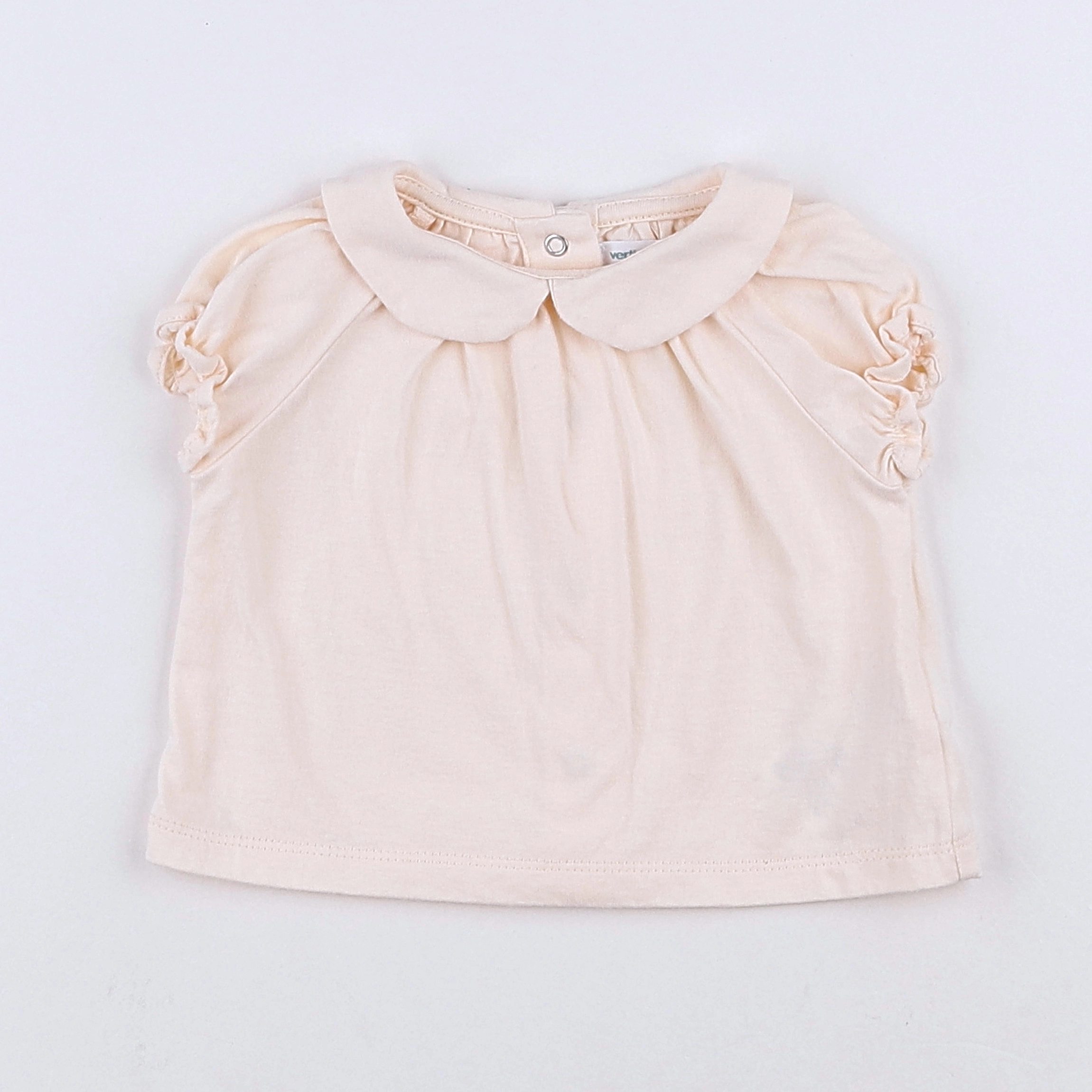 Vertbaudet - tee-shirt beige - 3 mois