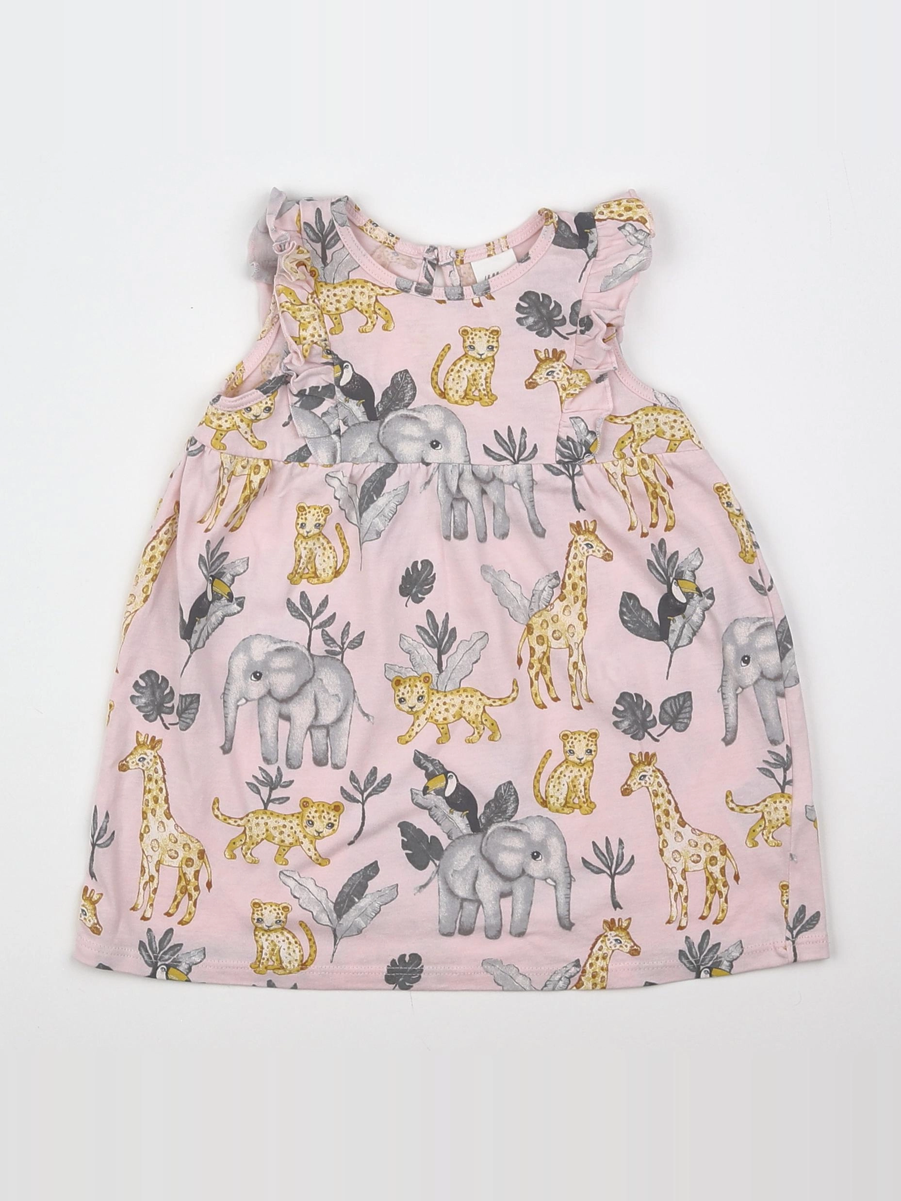H&M - robe rose - 6/9 mois