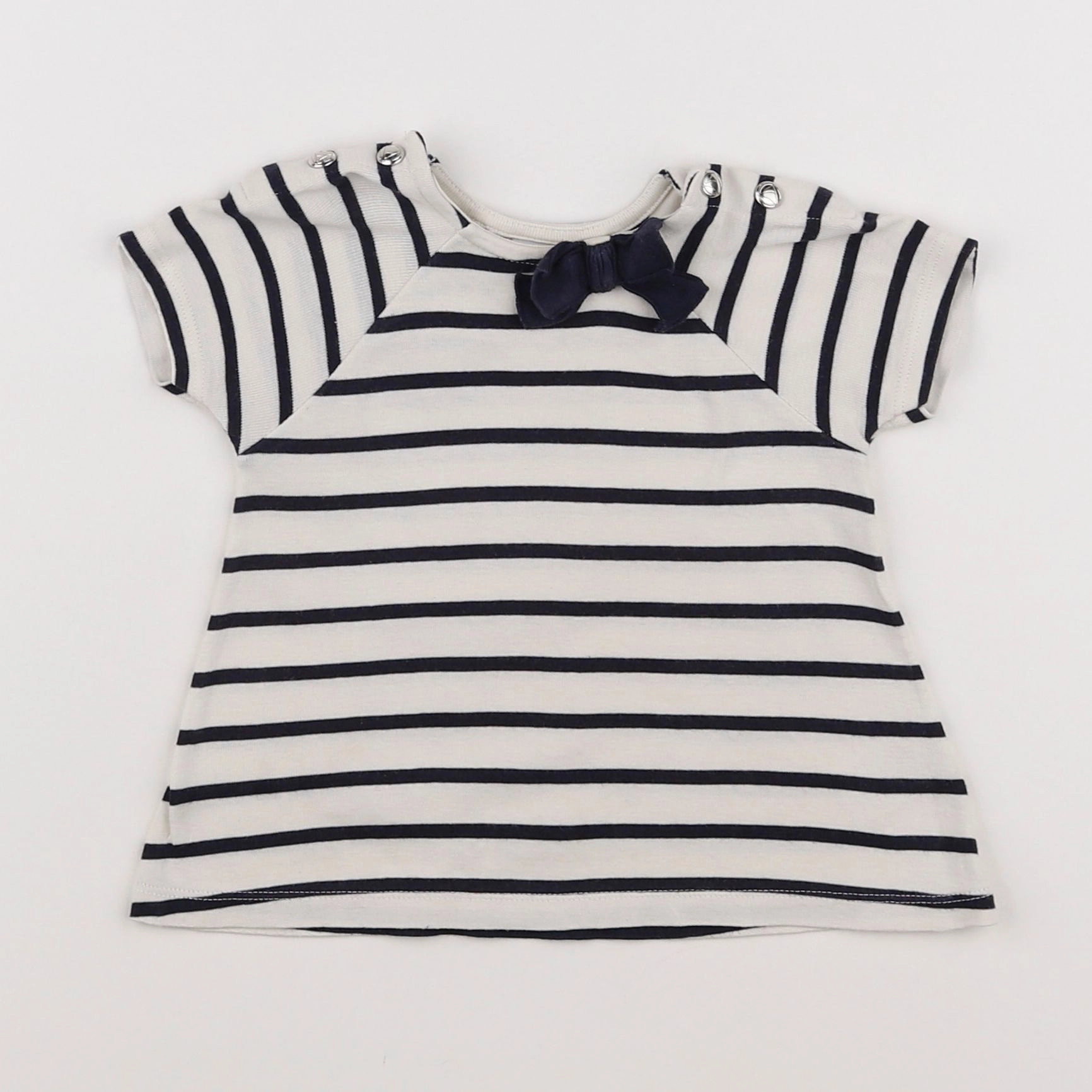 Petit Bateau - robe bleu, blanc - 18 mois