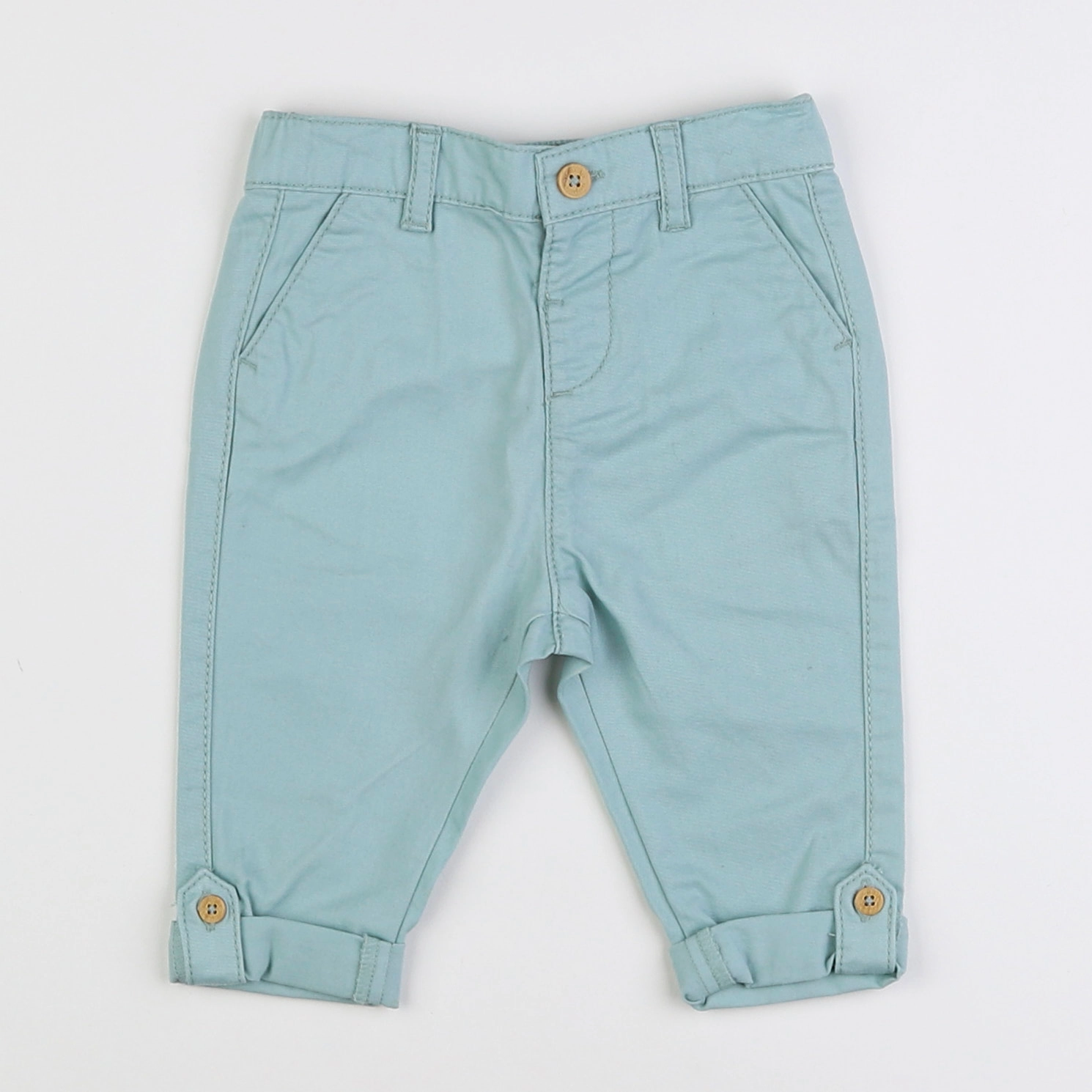 Vertbaudet - pantalon bleu - 6 mois