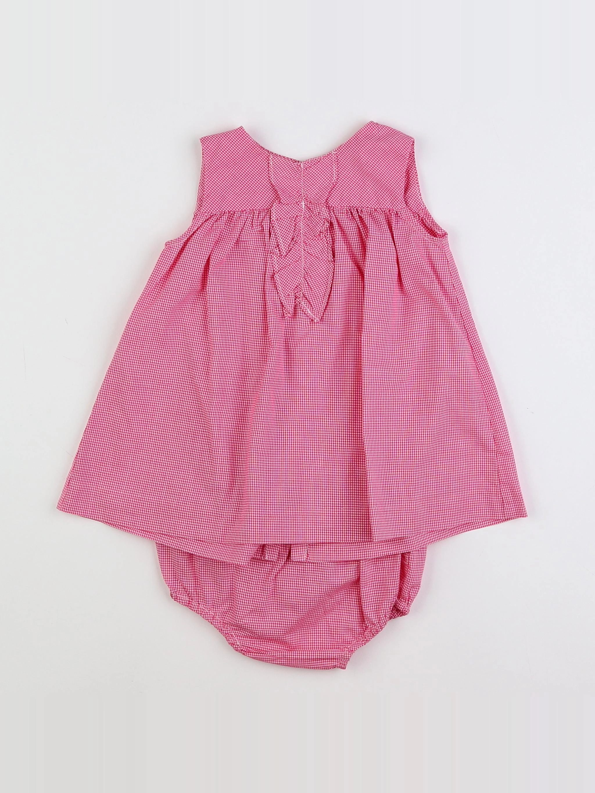 Jacadi - robe blanc, rose - 6 mois