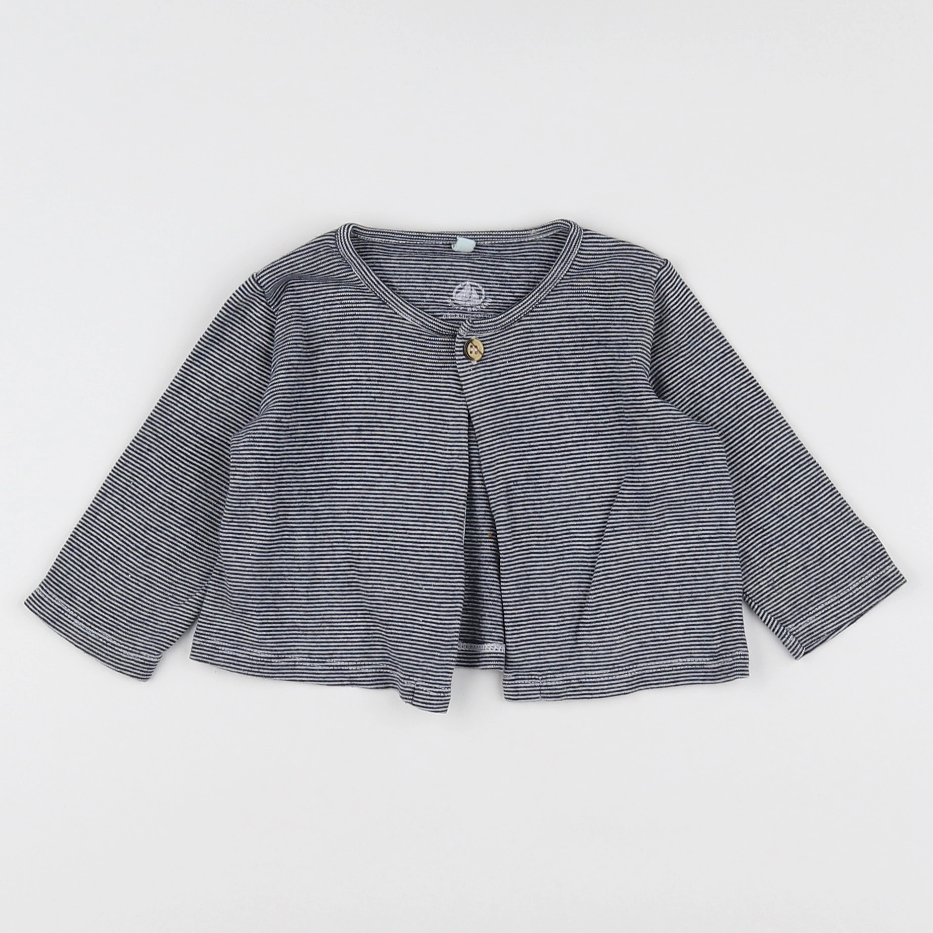 Petit Bateau - tee-shirt bleu, blanc - 6 mois