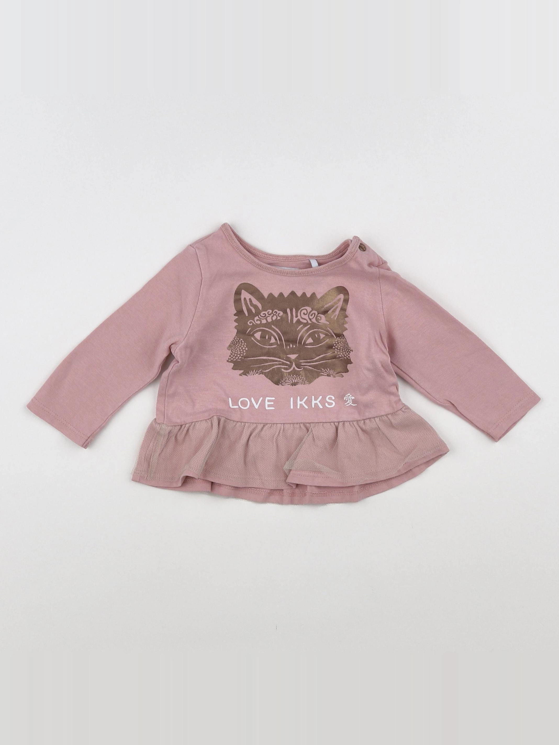 IKKS - tee-shirt rose - 6 mois