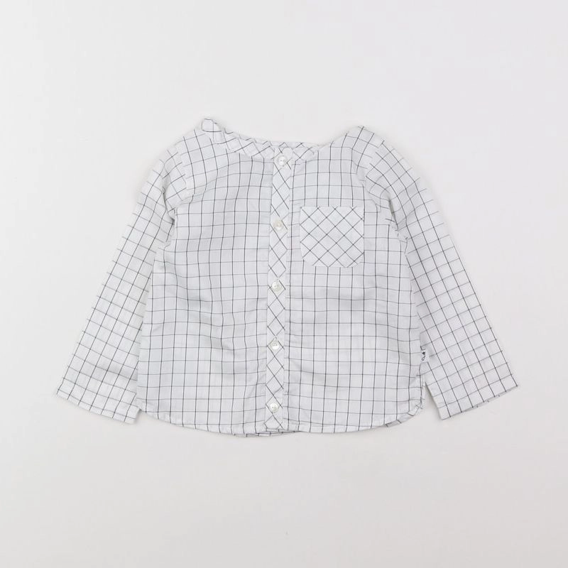Jacadi - chemise bleu, blanc - 12 mois