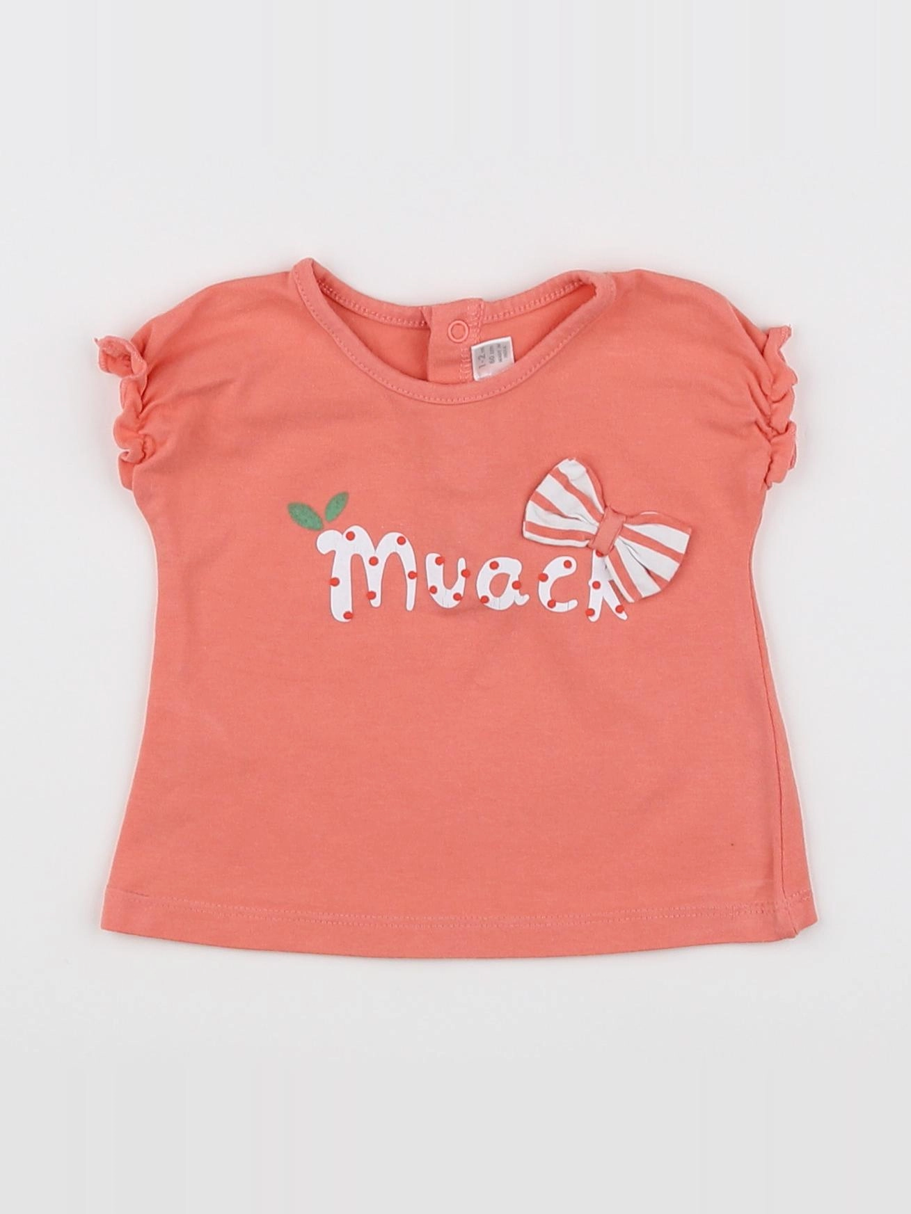 Mayoral - tee-shirt orange - 1 mois
