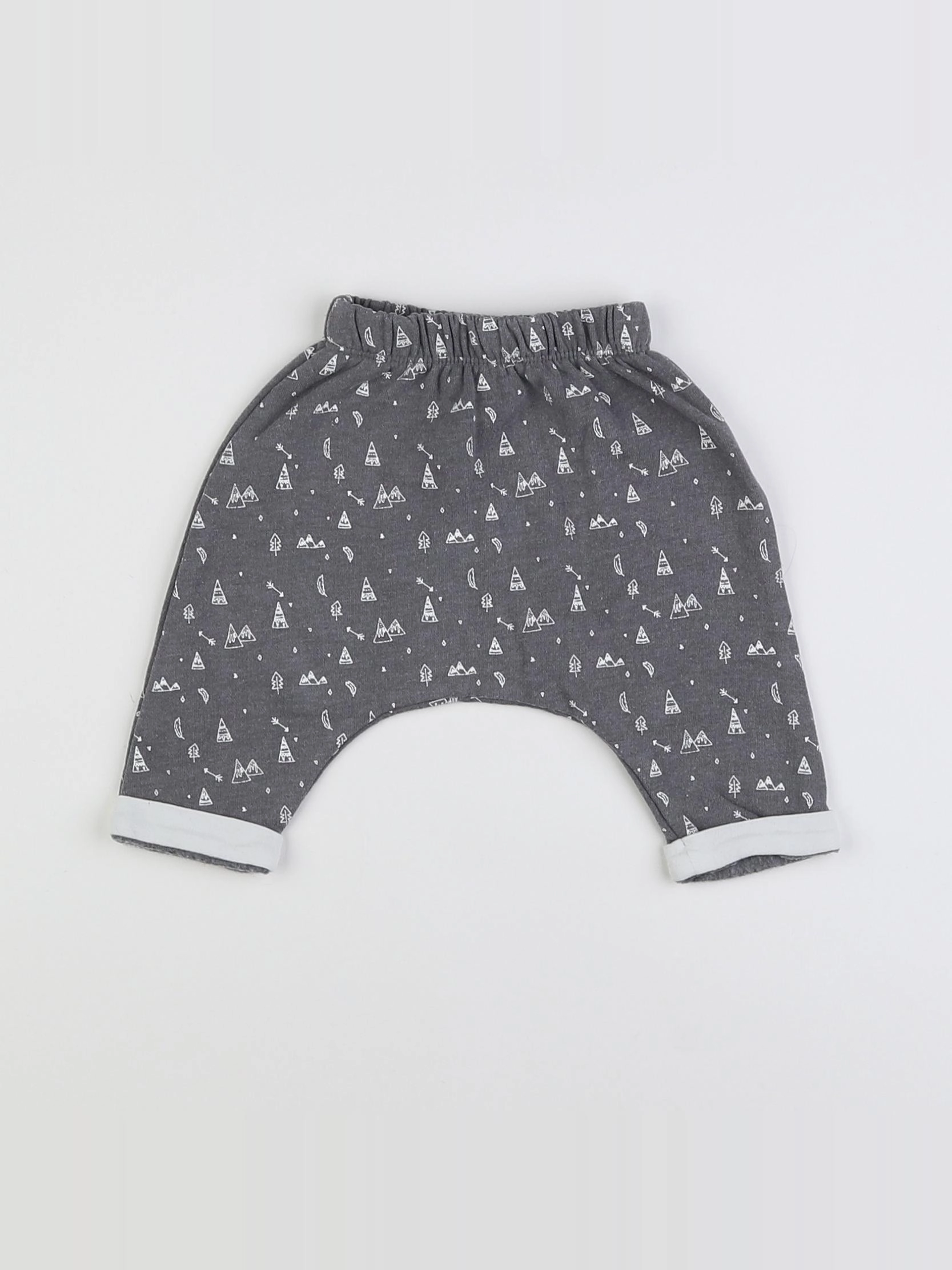 Vertbaudet - sarouel gris - 1 mois