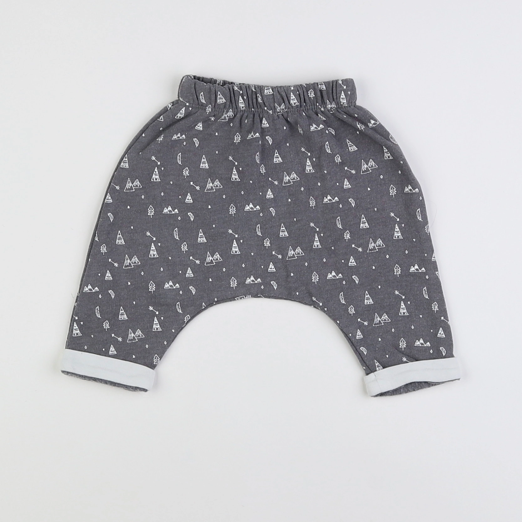 Vertbaudet - sarouel gris - 1 mois