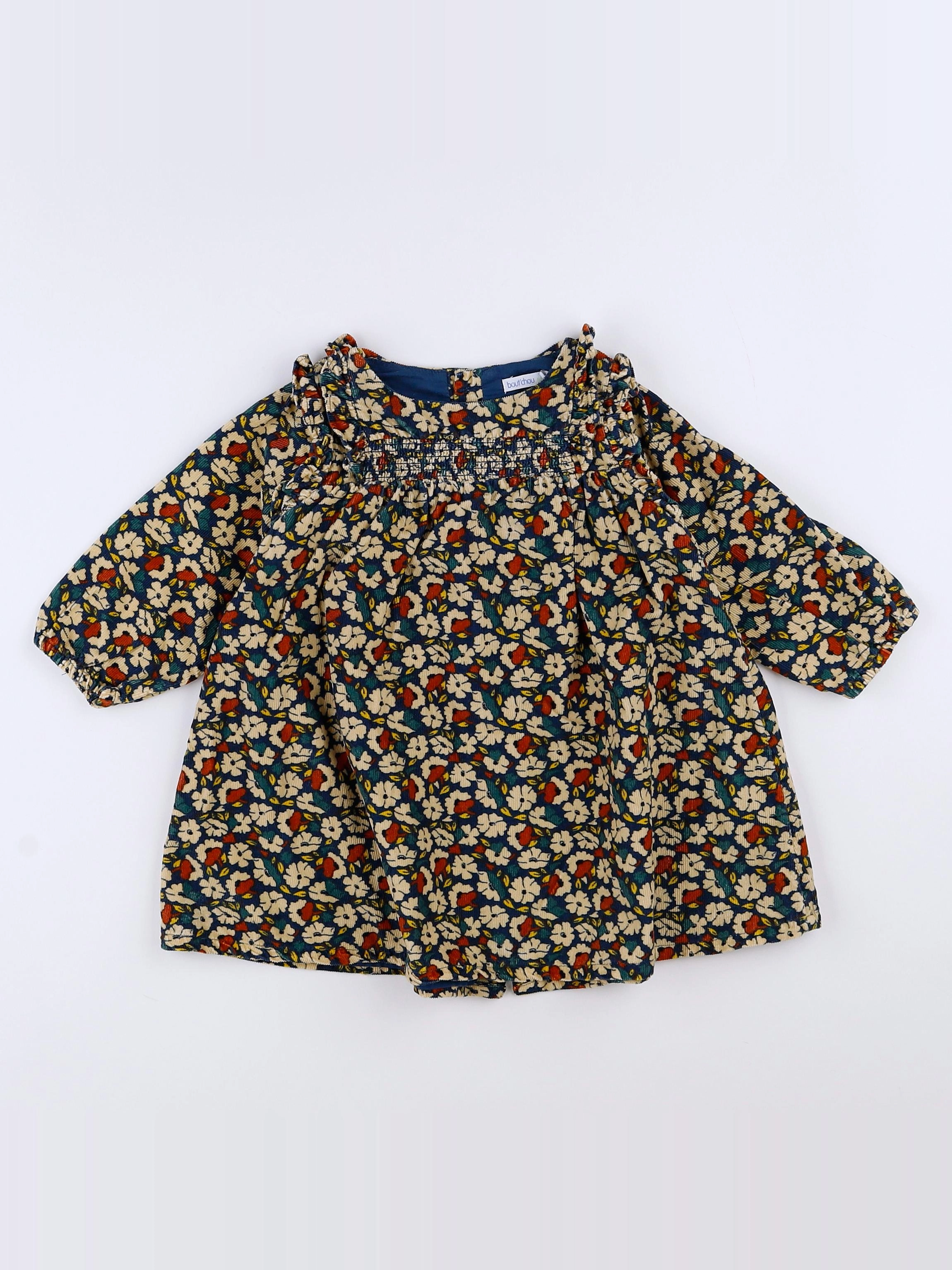 Boutchou - robe multicolore - 12 mois