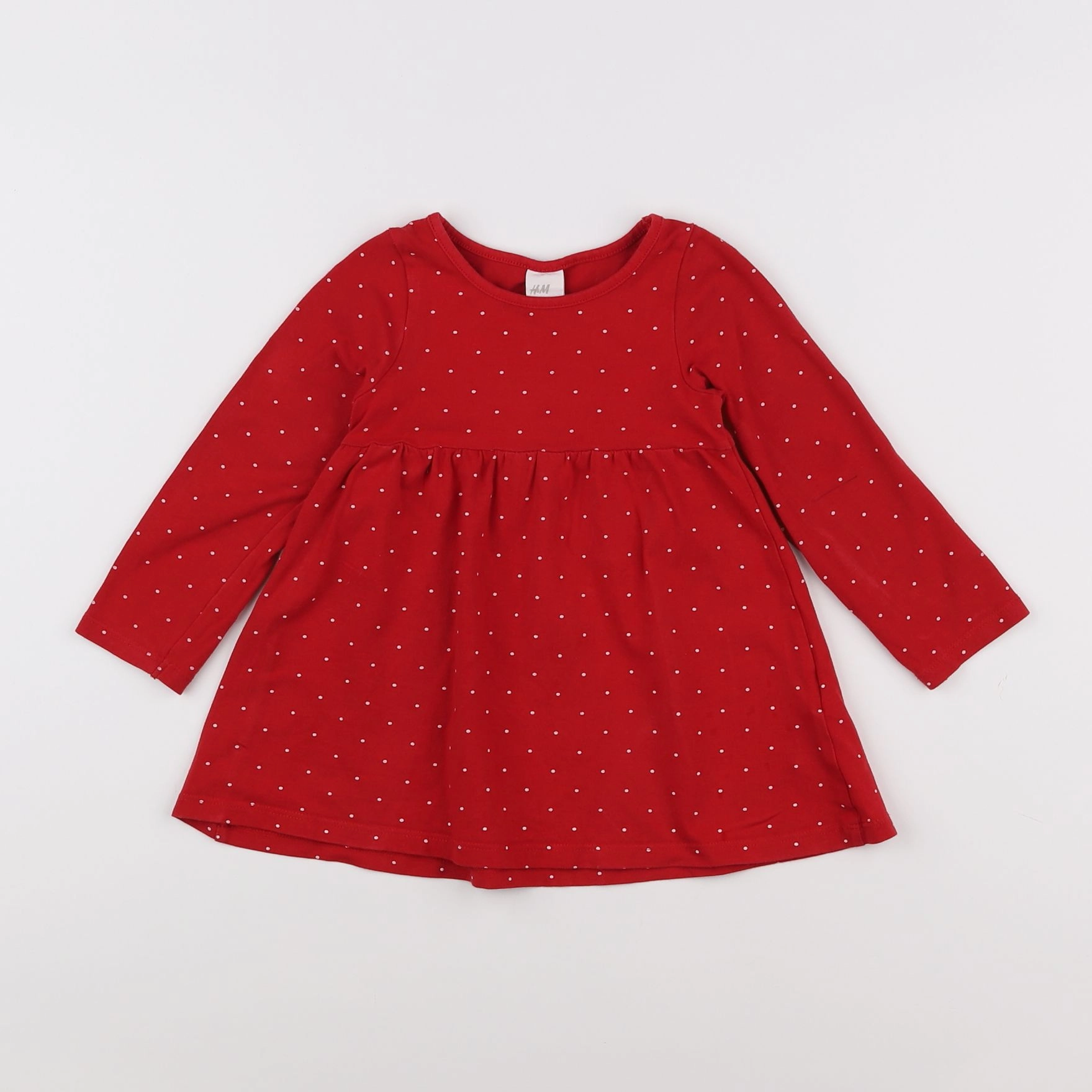 H&M - robe rouge - 12/18 mois