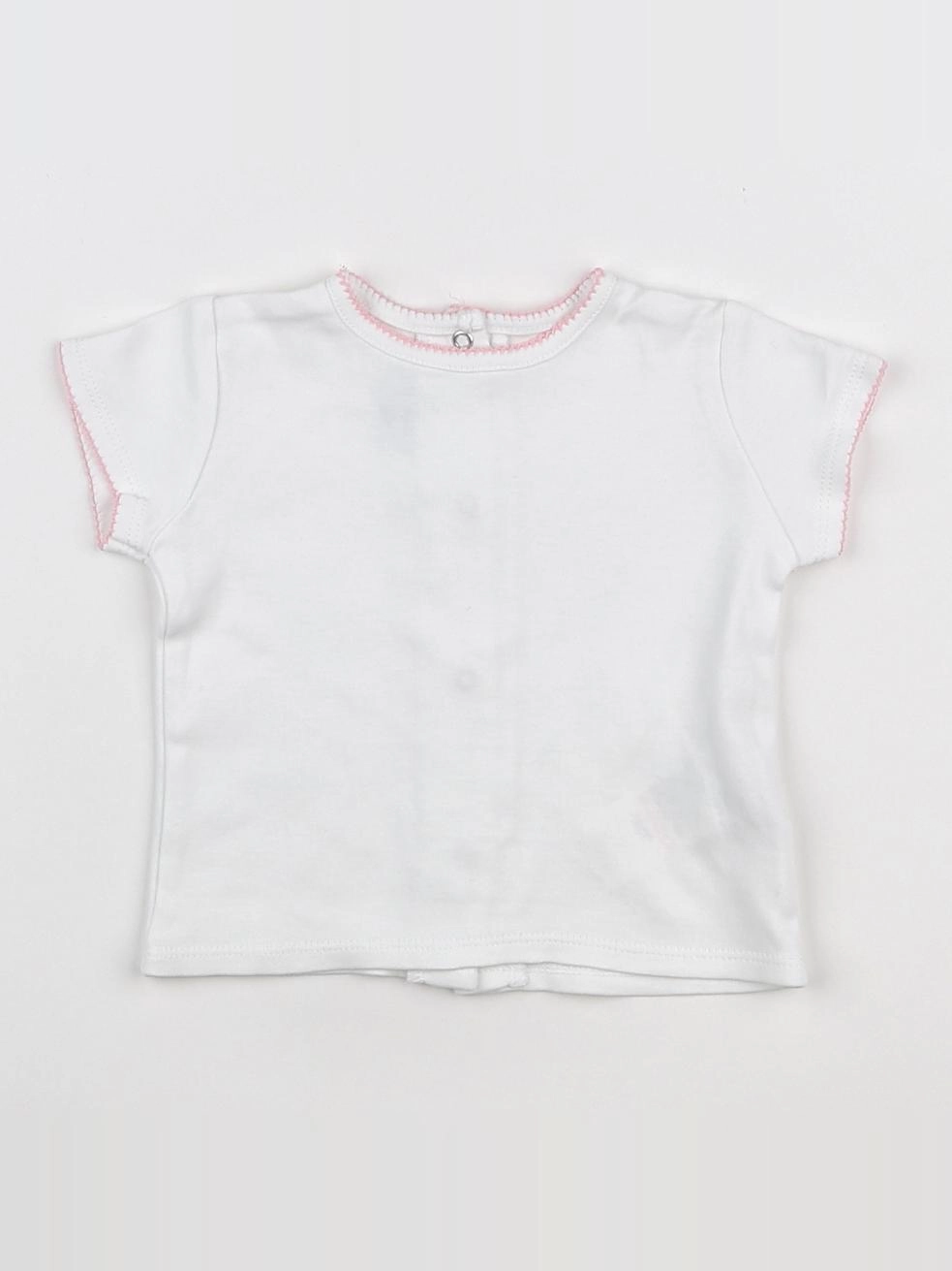 Absorba - tee-shirt blanc, rose - 6 mois