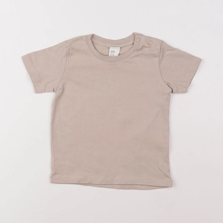 H&M - tee-shirt beige - 9 mois