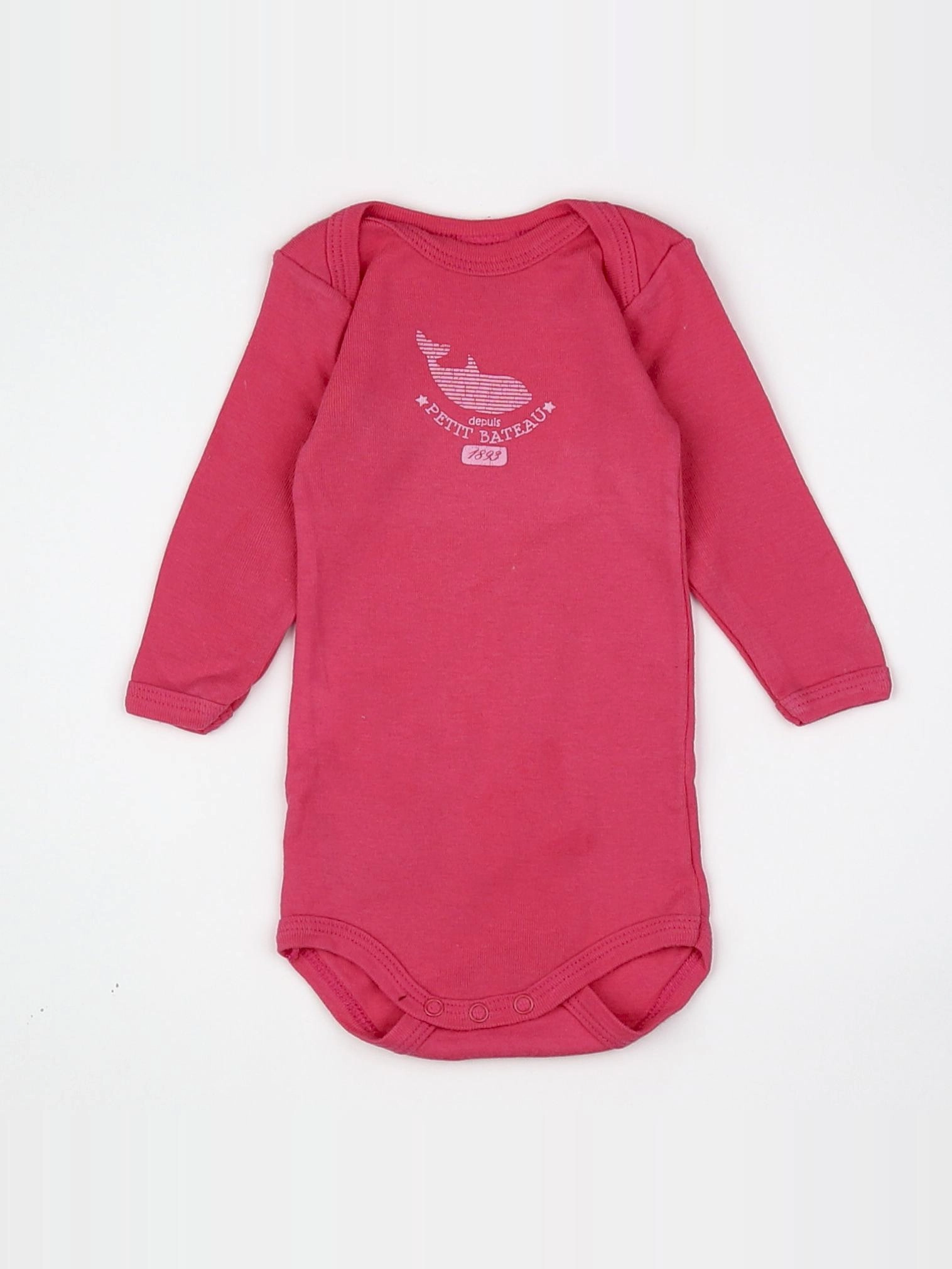 Petit Bateau - body rose - 3 mois