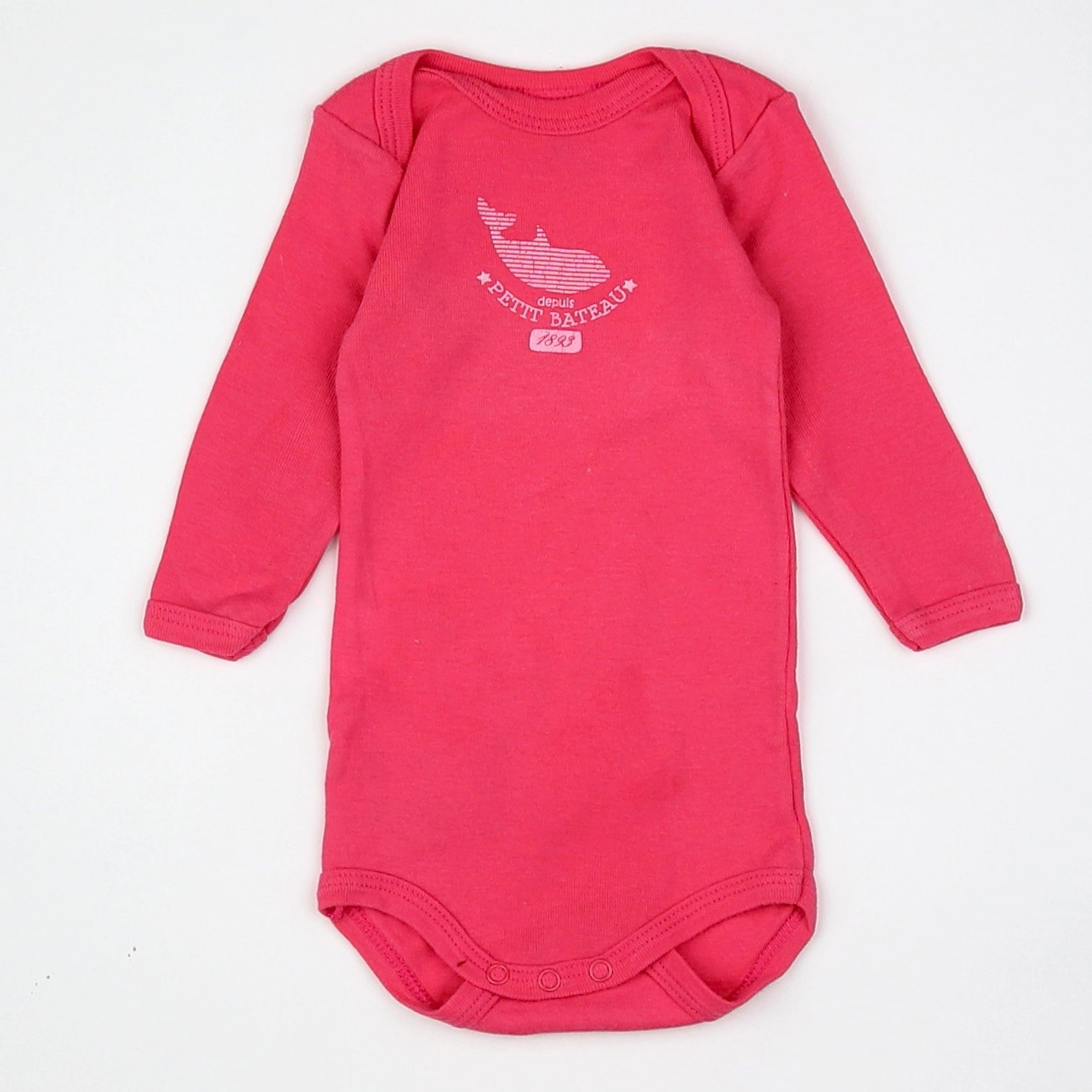 Petit Bateau - body rose - 3 mois