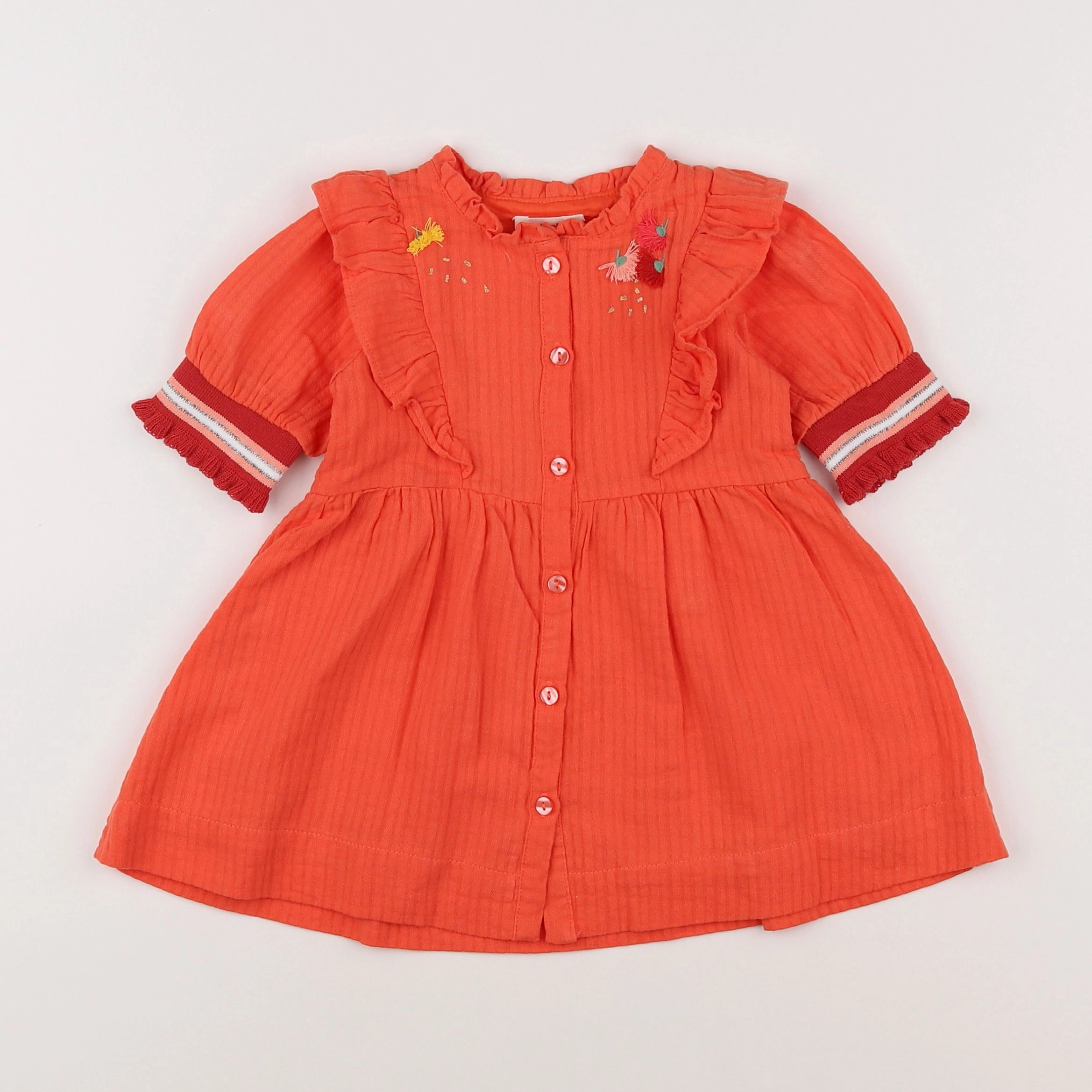 Catimini - robe orange - 12 mois