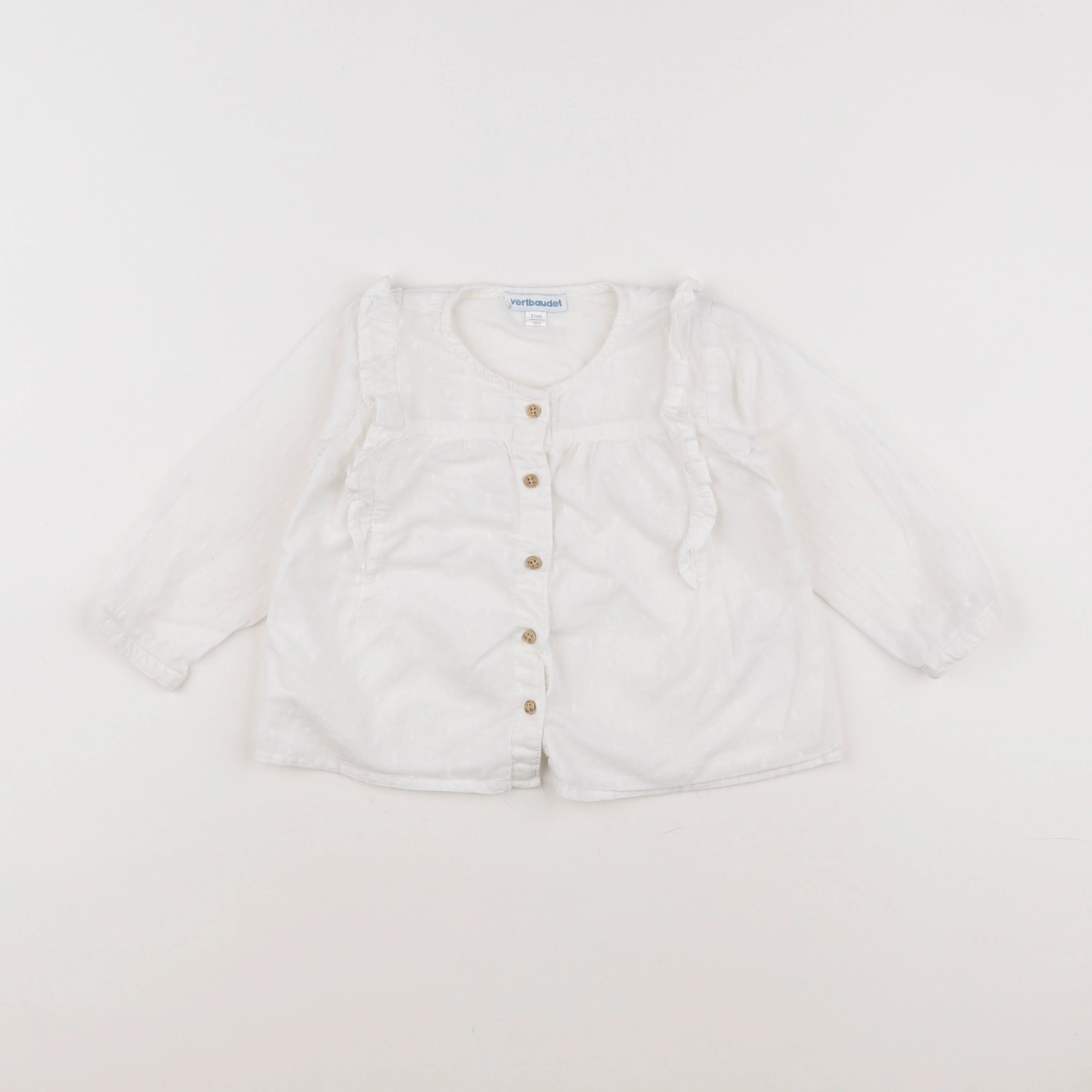 Vertbaudet - blouse blanc - 18 mois