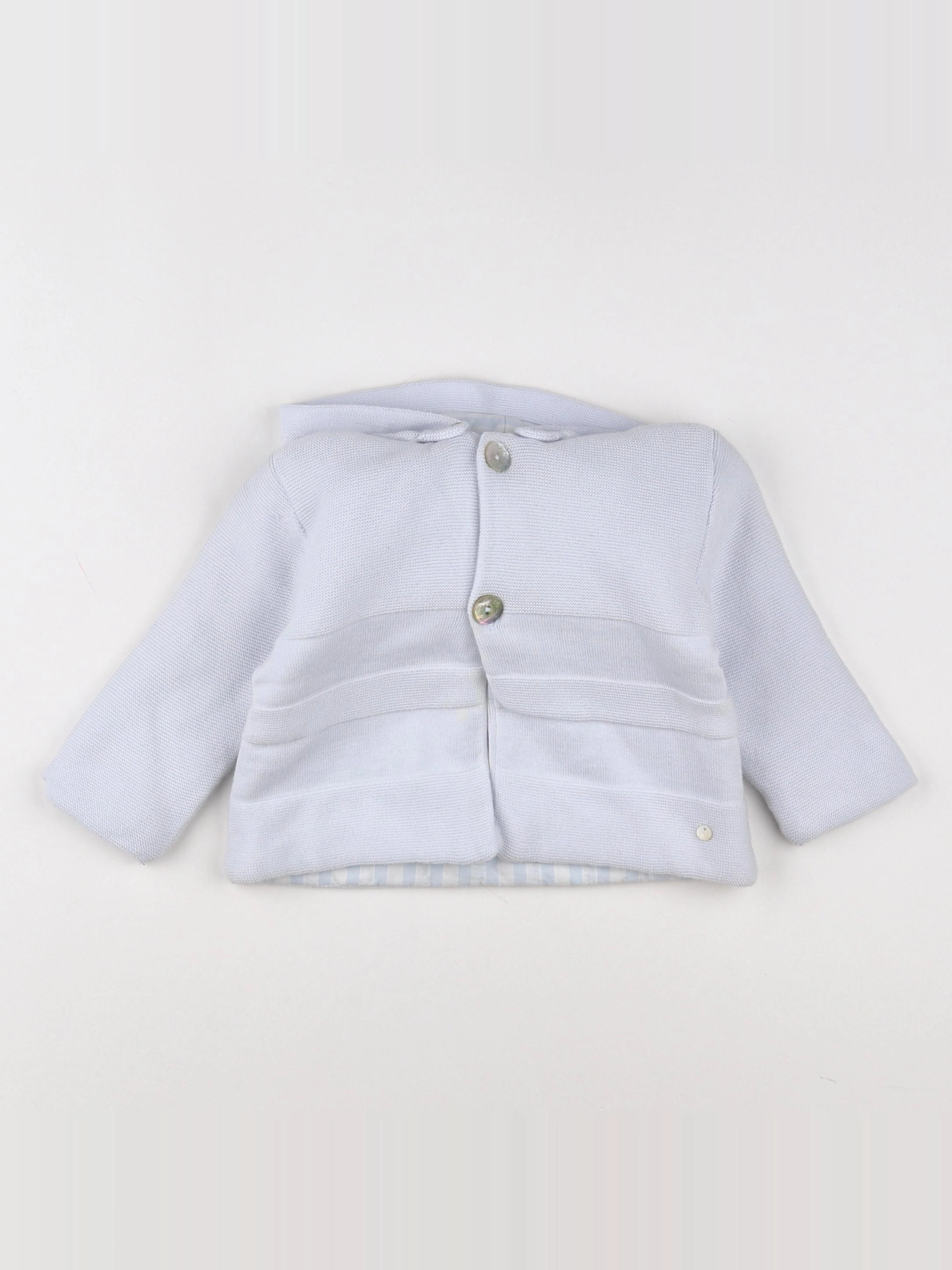 Tartine & Chocolat - gilet bleu - 12 mois