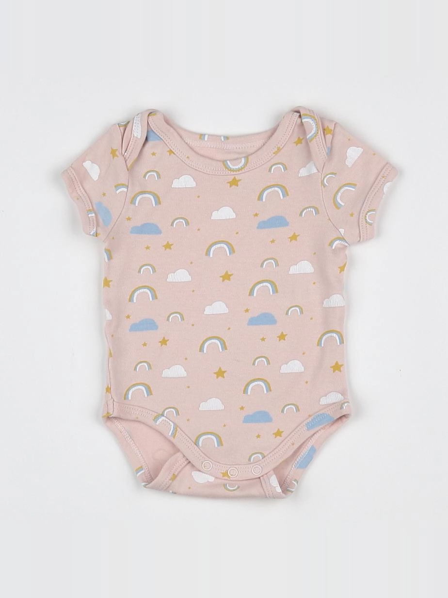 Vertbaudet - body rose, bleu - 3 mois