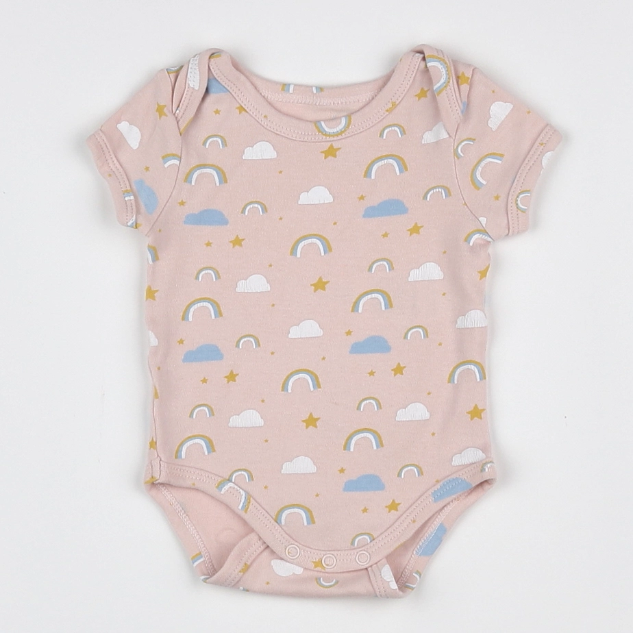 Vertbaudet - body rose, bleu - 3 mois