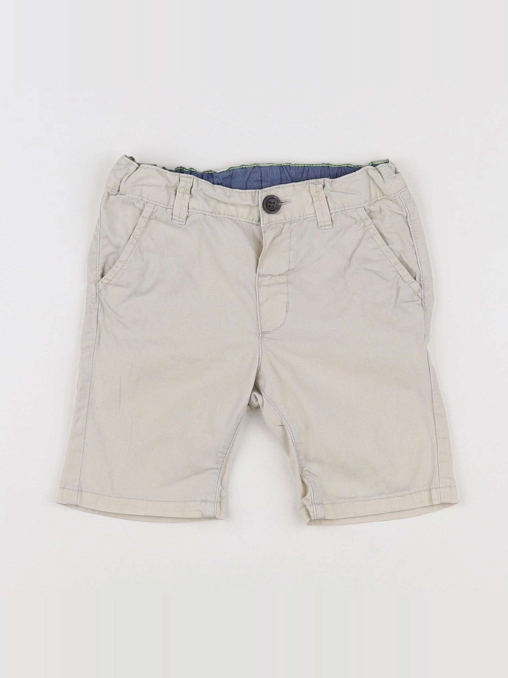 H&M - short beige - 6/9 mois