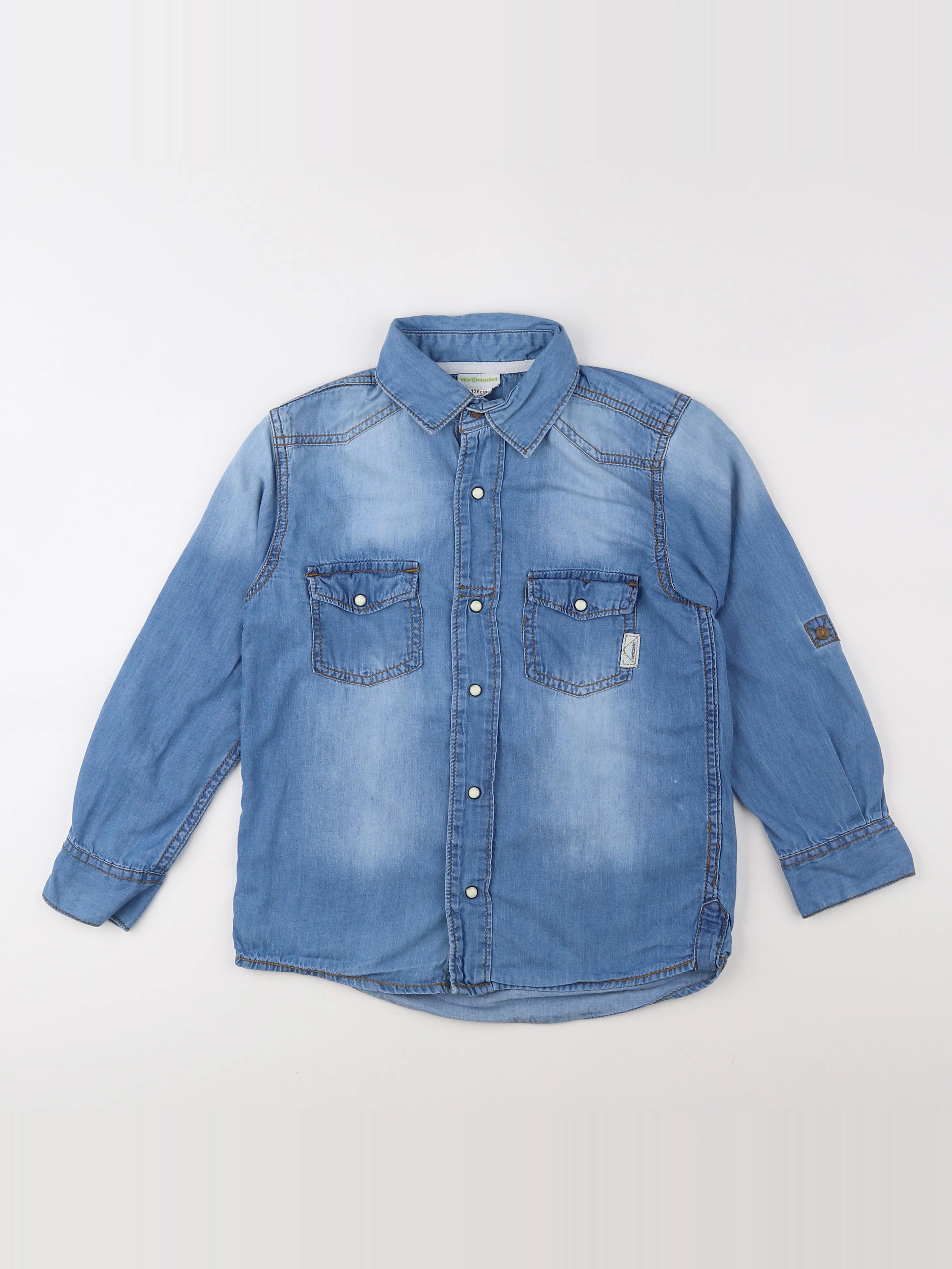 Vertbaudet - chemise bleu - 8 ans