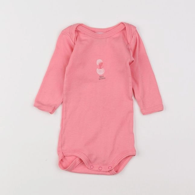 Petit Bateau - body rose - 3 mois