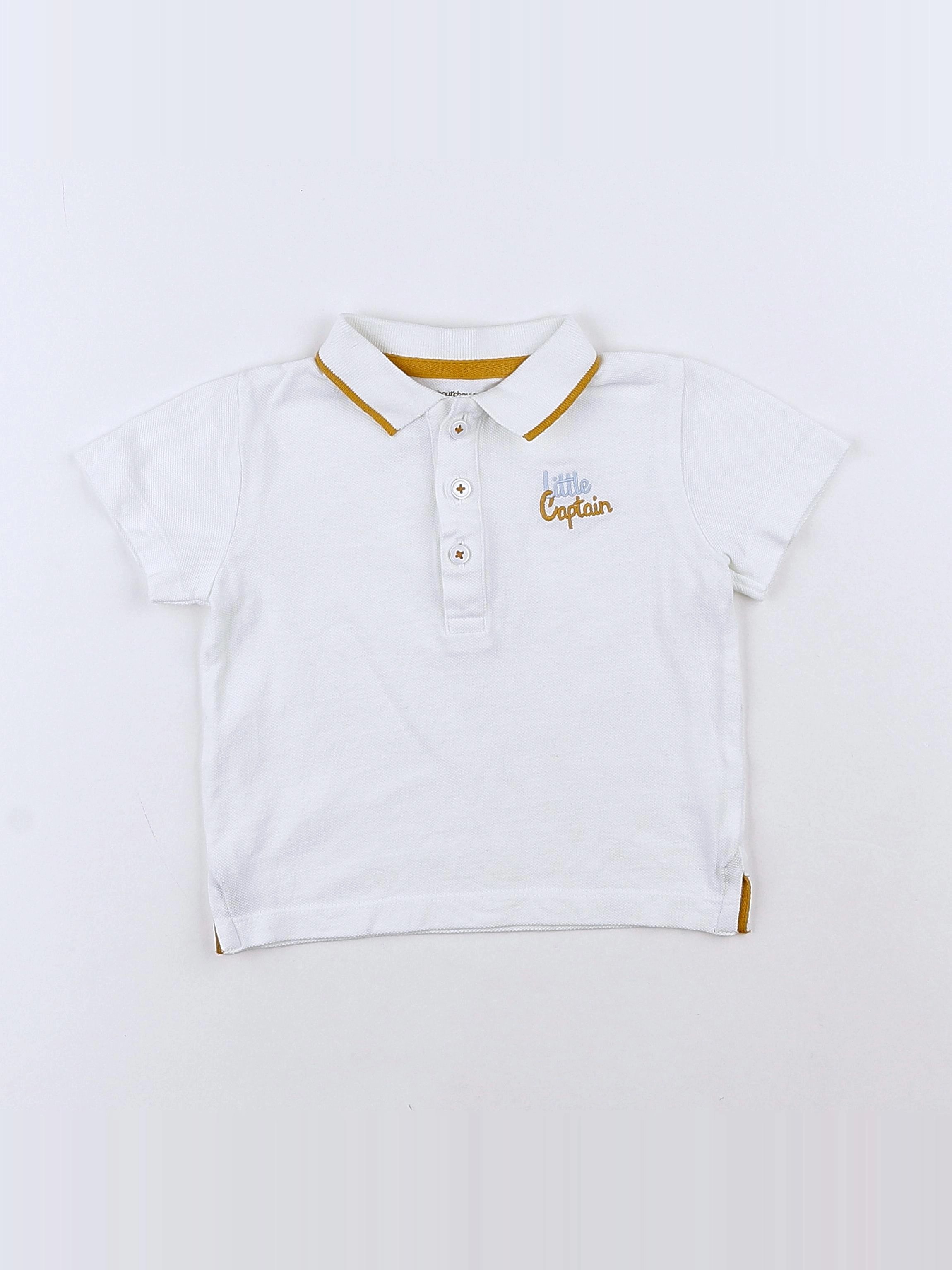 Boutchou - polo blanc - 12 mois