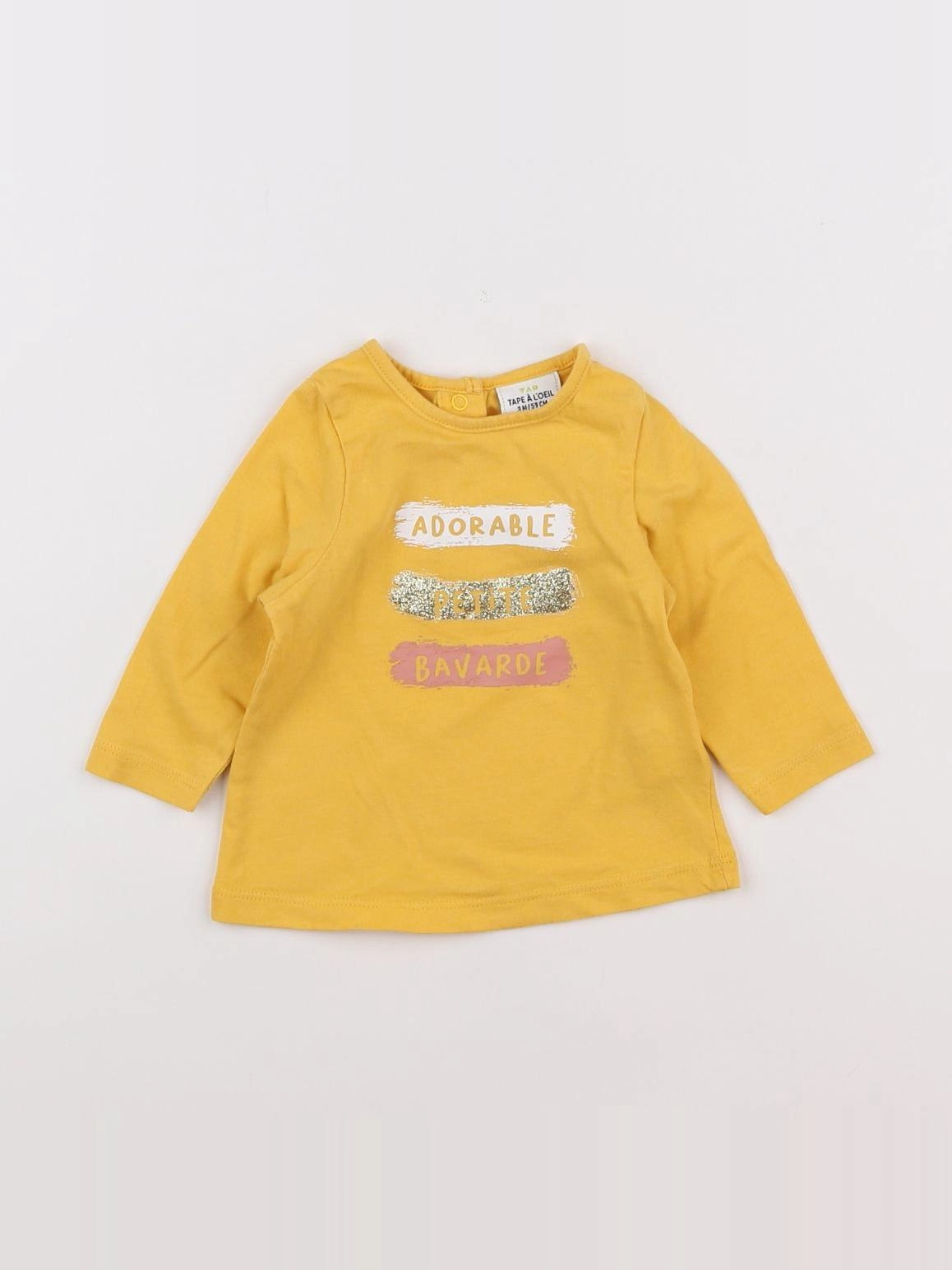 Tape à l'oeil - tee-shirt jaune, or - 3 mois