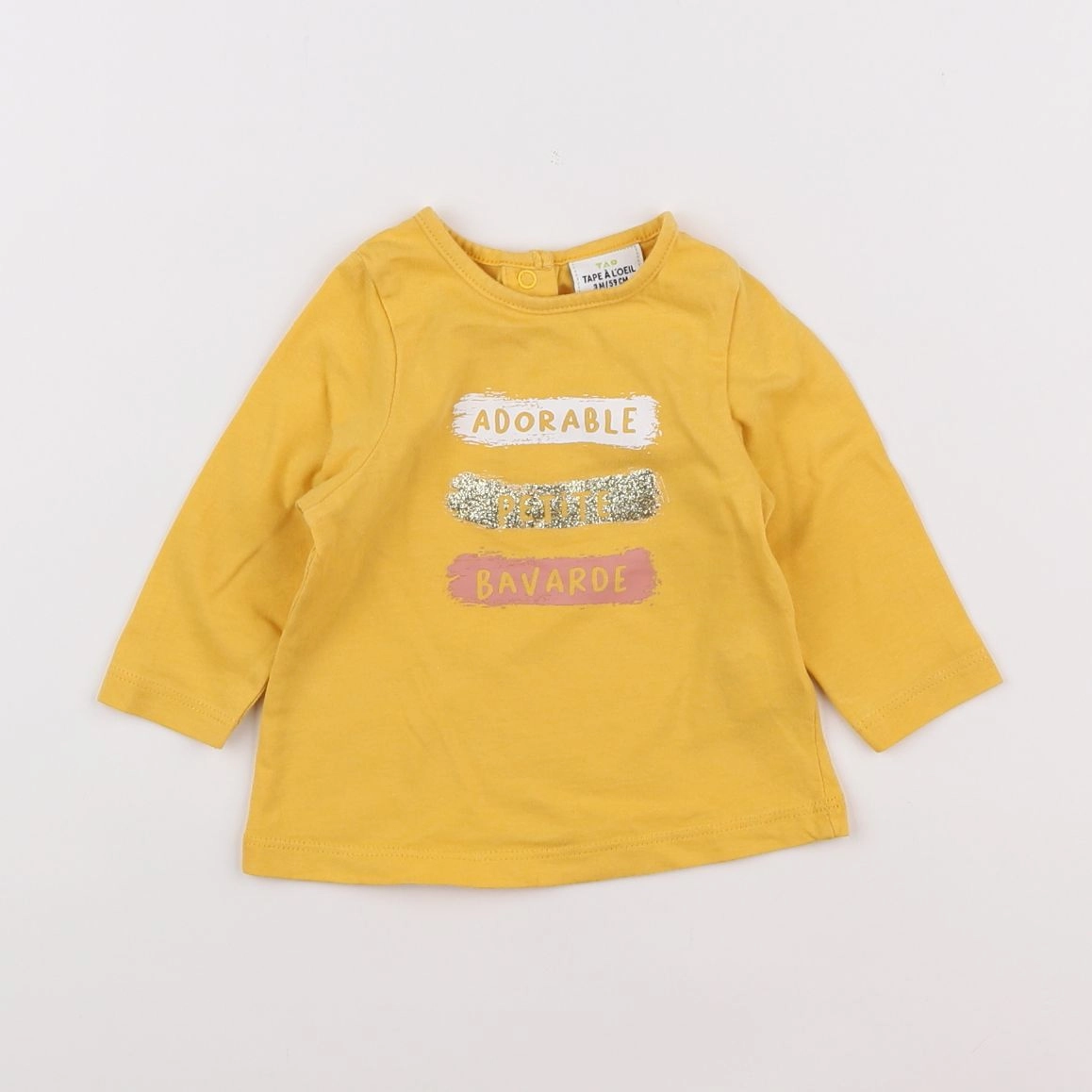 Tape à l'oeil - tee-shirt jaune, or - 3 mois