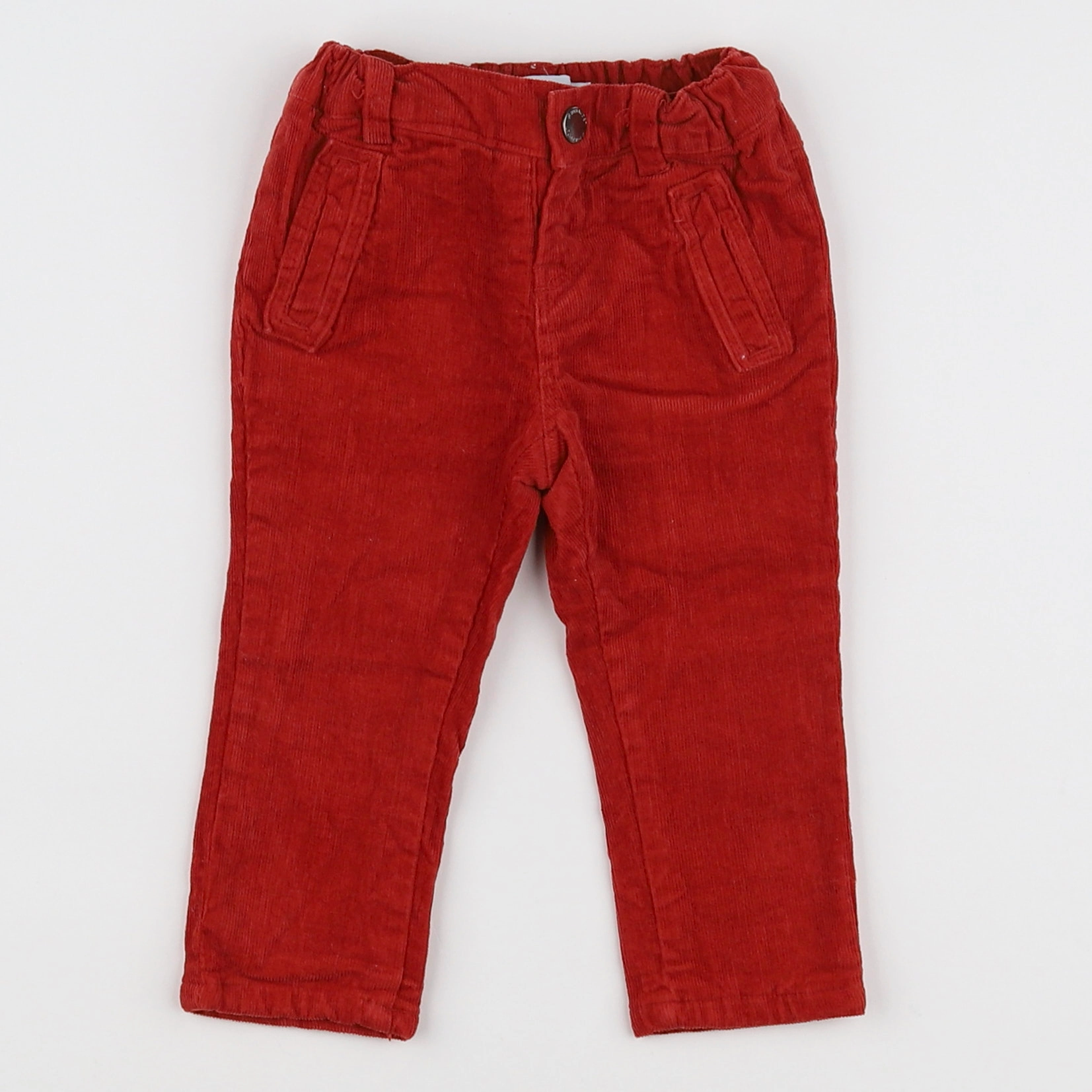 Vertbaudet - pantalon rouge - 6 mois