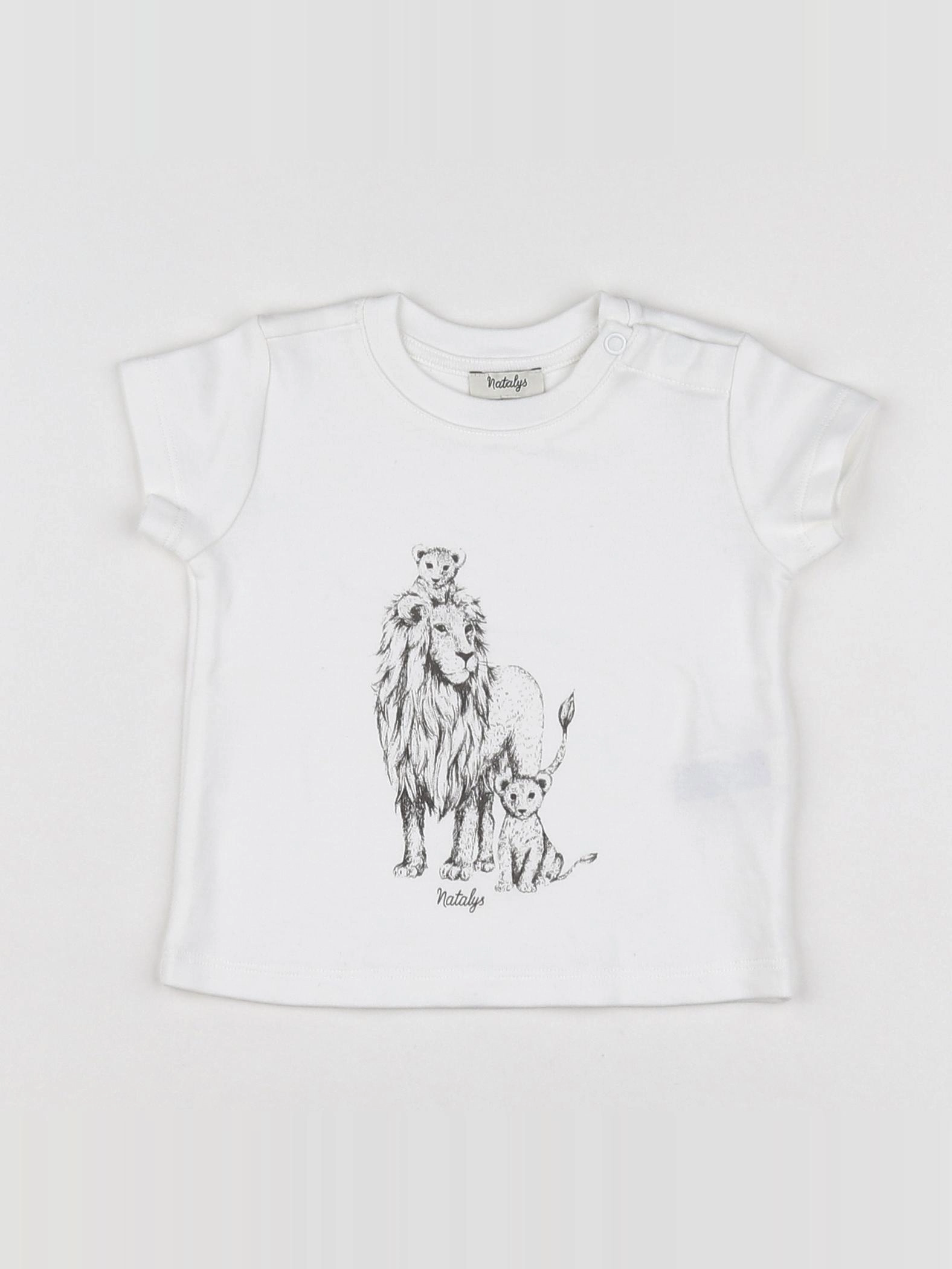 Natalys - tee-shirt blanc - 6 mois