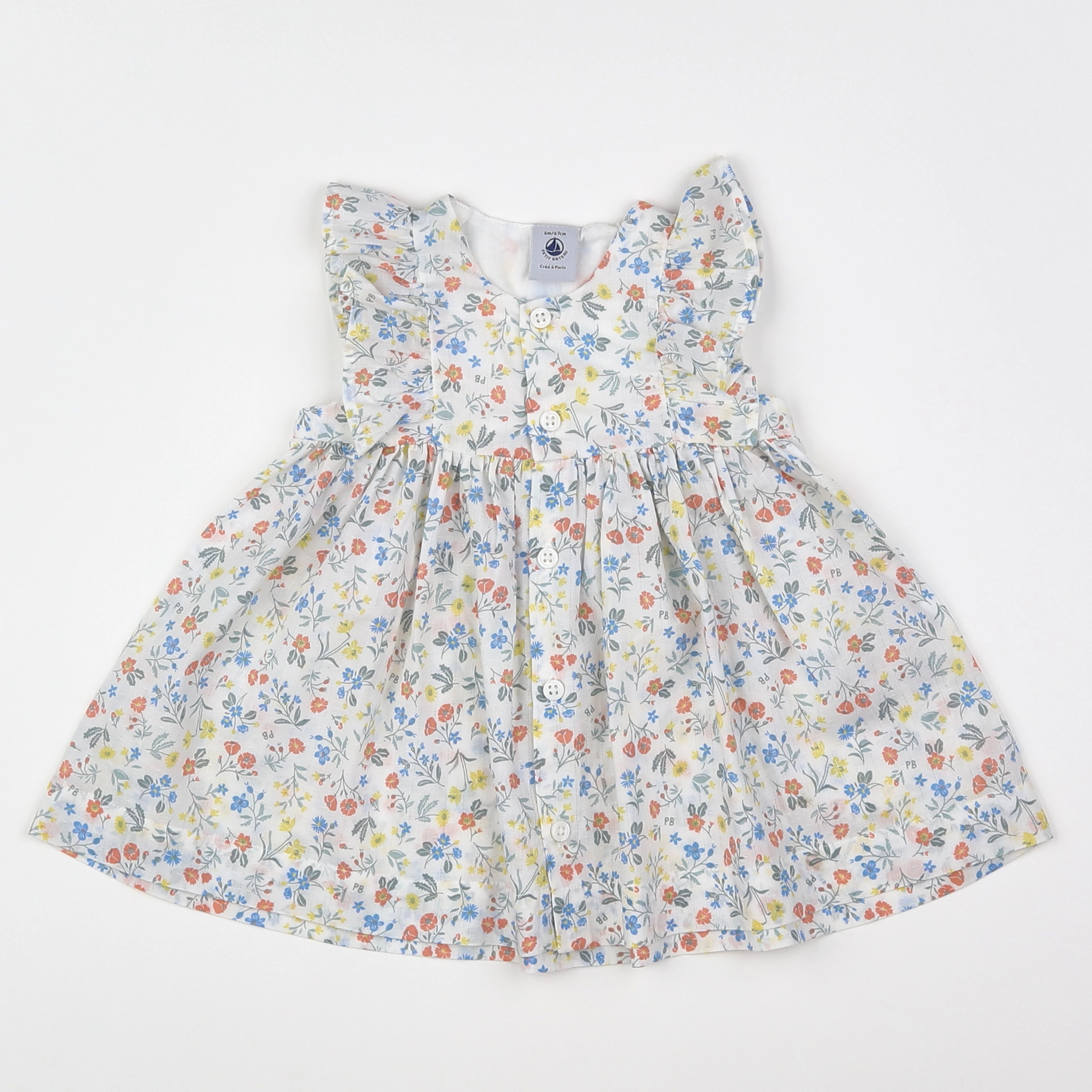 Petit Bateau - robe multicolore - 6 mois