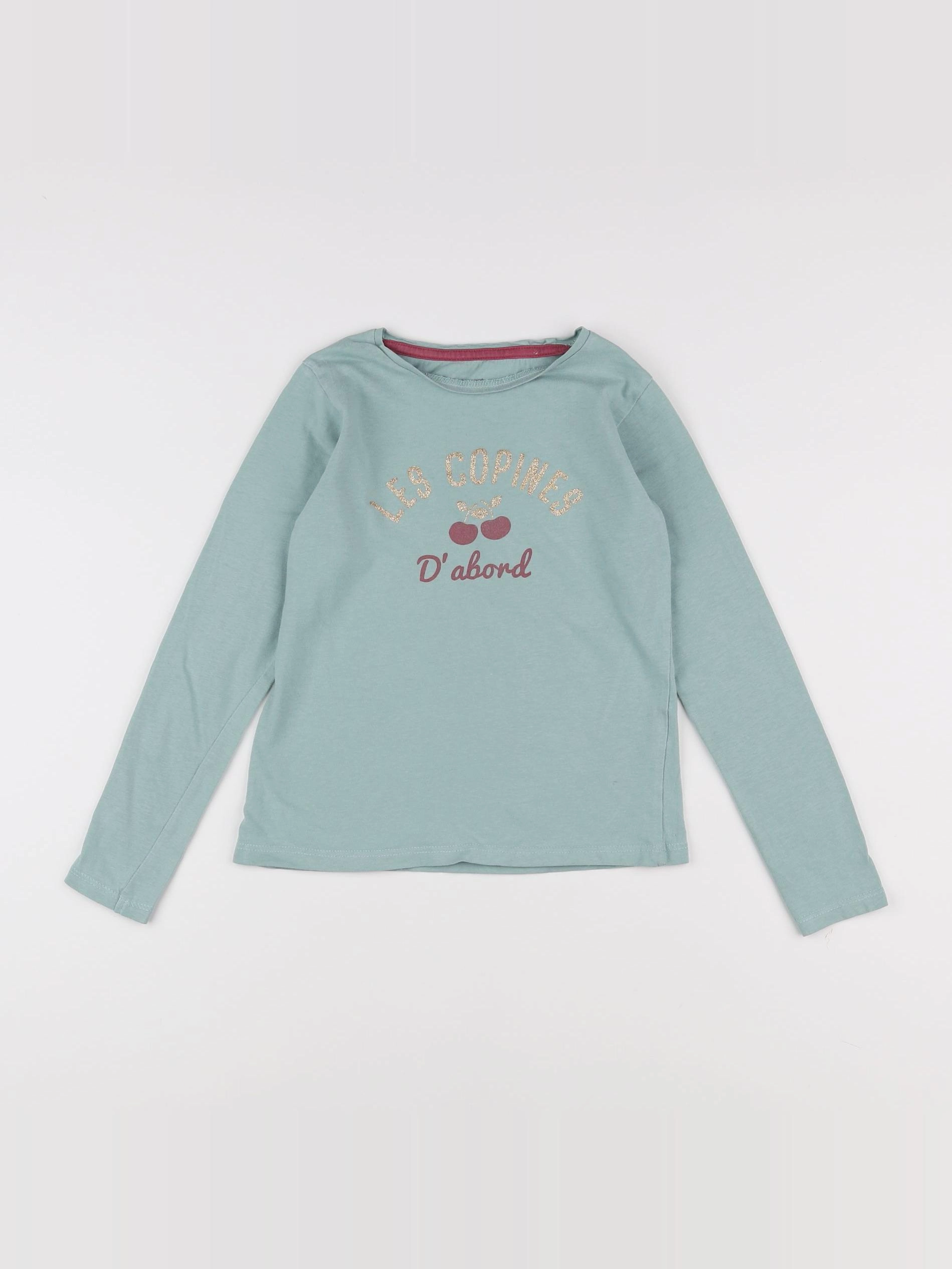 Vertbaudet - tee-shirt vert - 8 ans