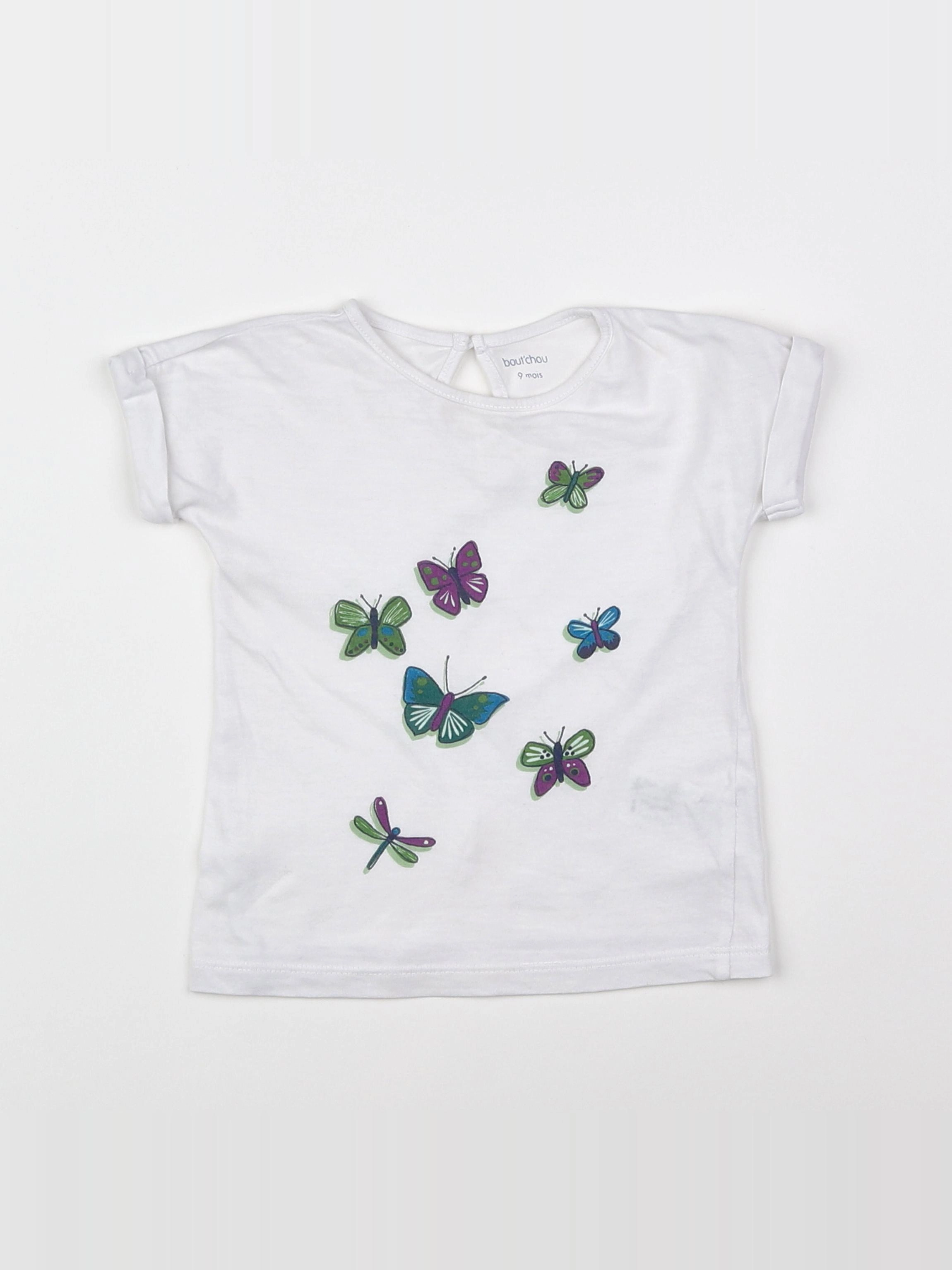 Boutchou - tee-shirt blanc - 9 mois