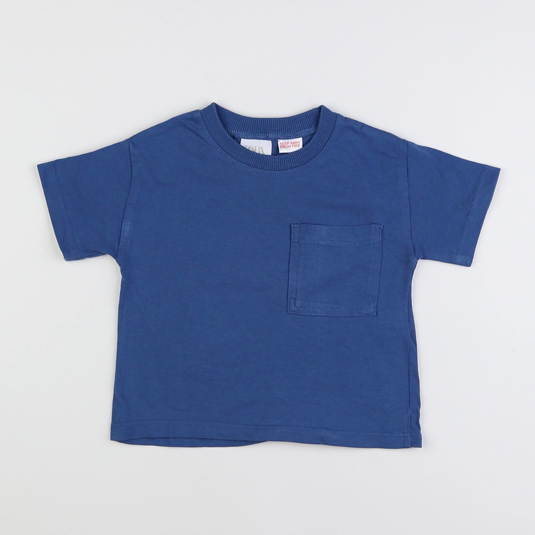 Zara - tee-shirt bleu - 6/9 mois