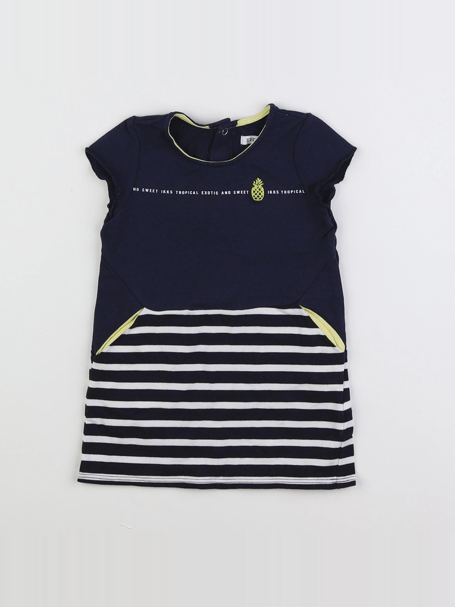 IKKS - robe bleu - 12 mois
