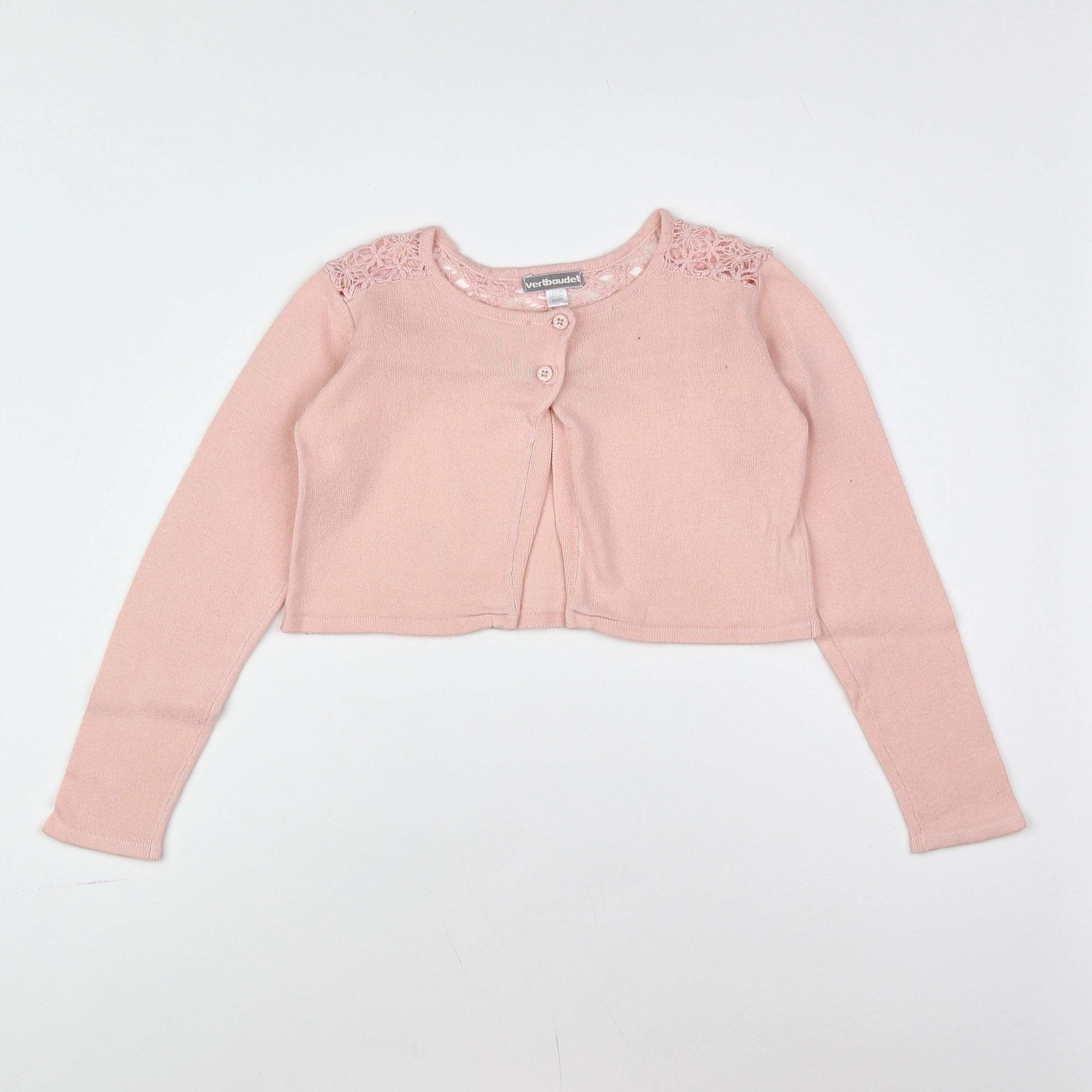 Vertbaudet - gilet rose - 8 ans