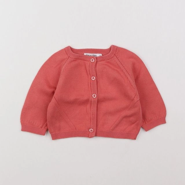 Eden & Victor - gilet rose - 3 mois