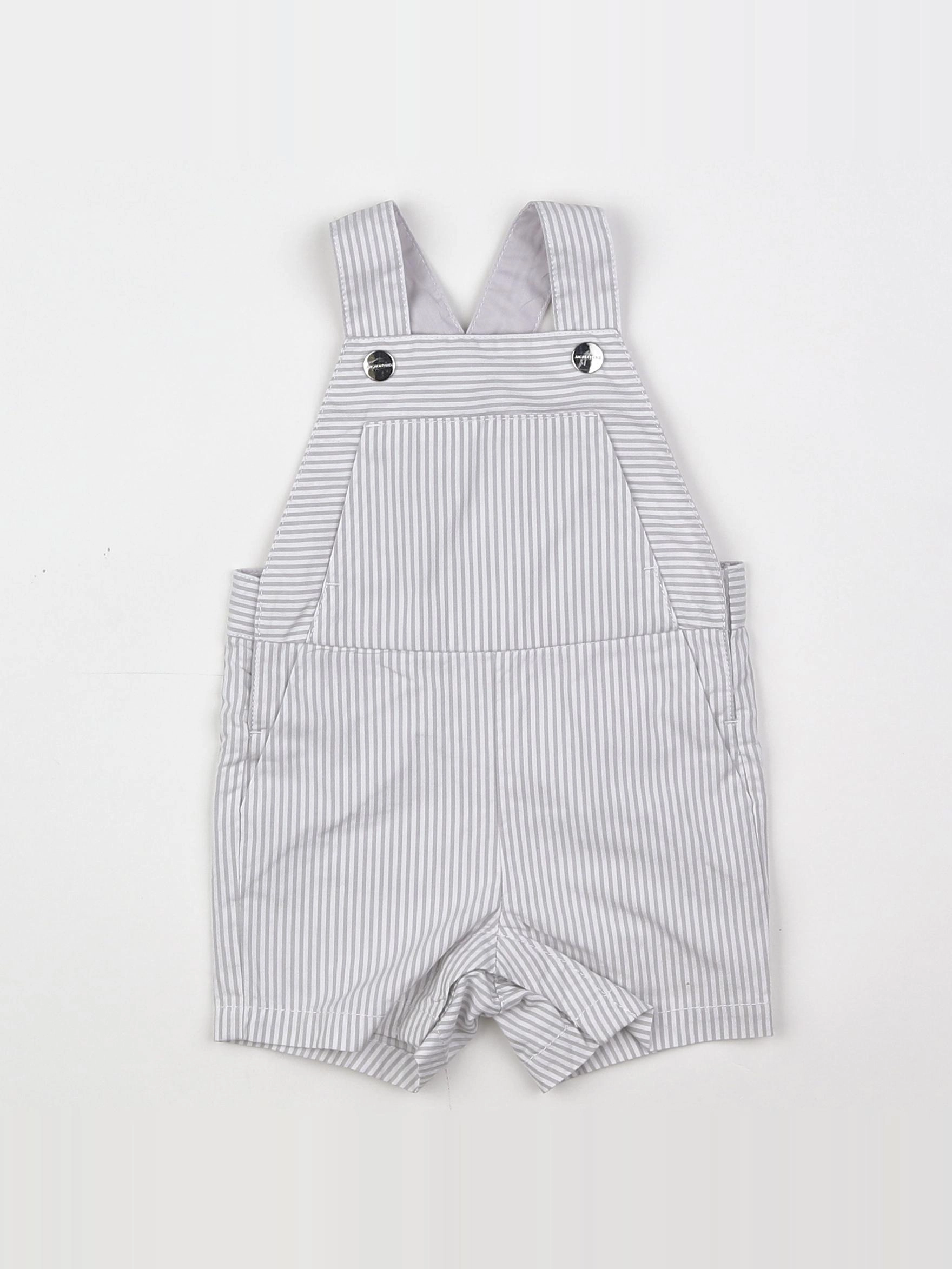 Jacadi - salopette blanc, gris - 6 mois